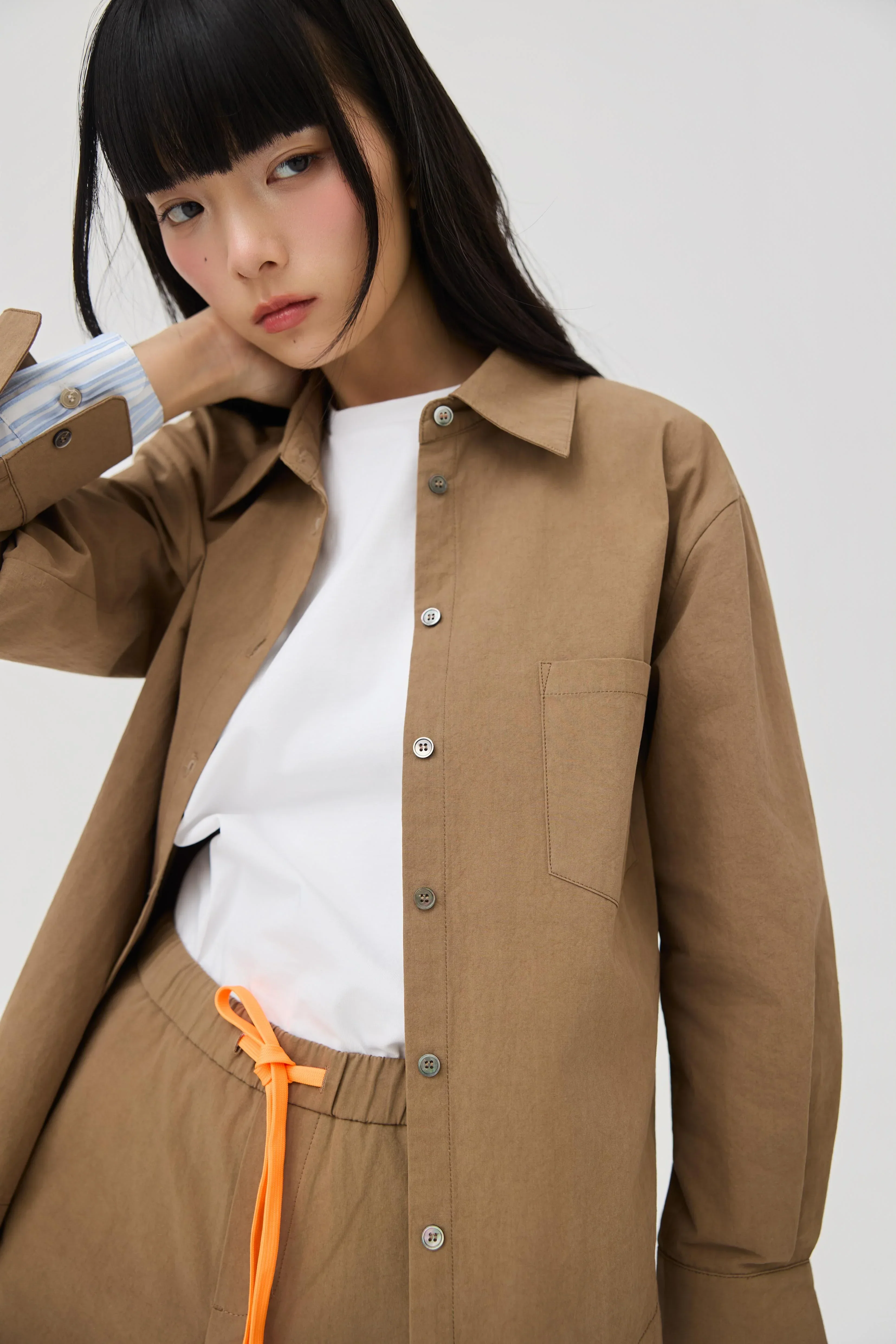 3EIGHTH | Kasane Shirt In Sandstone - Image 3