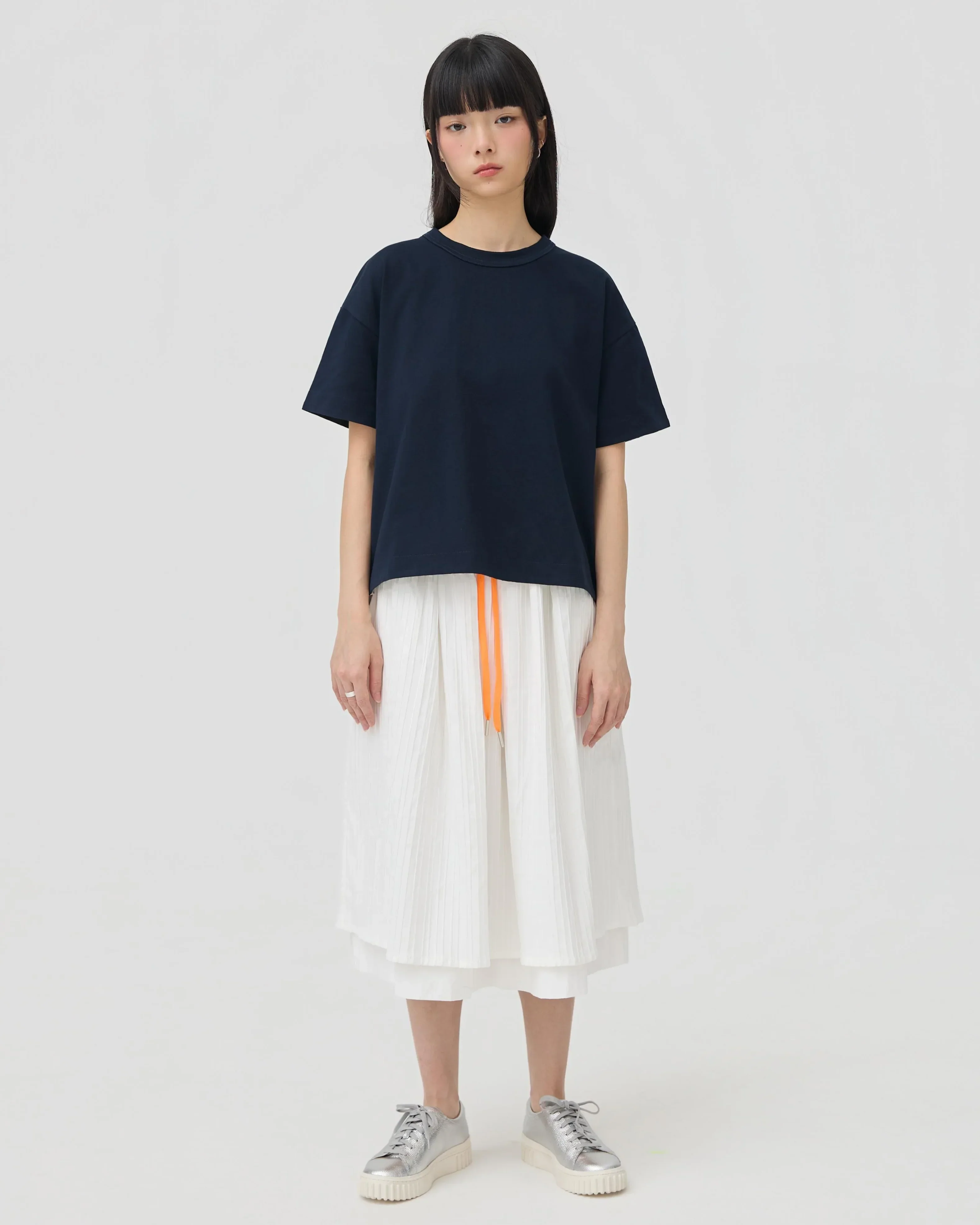 3EIGHTH | Sokko Zip Tee In Navy