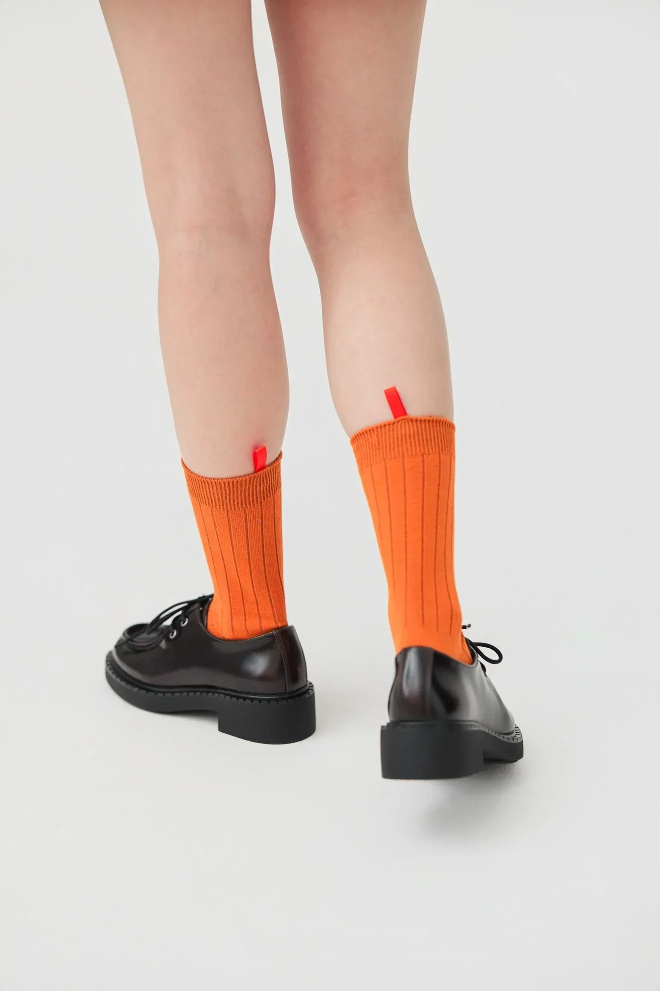 3EIGHTH | Tab Crew Socks In Orange - Image 4