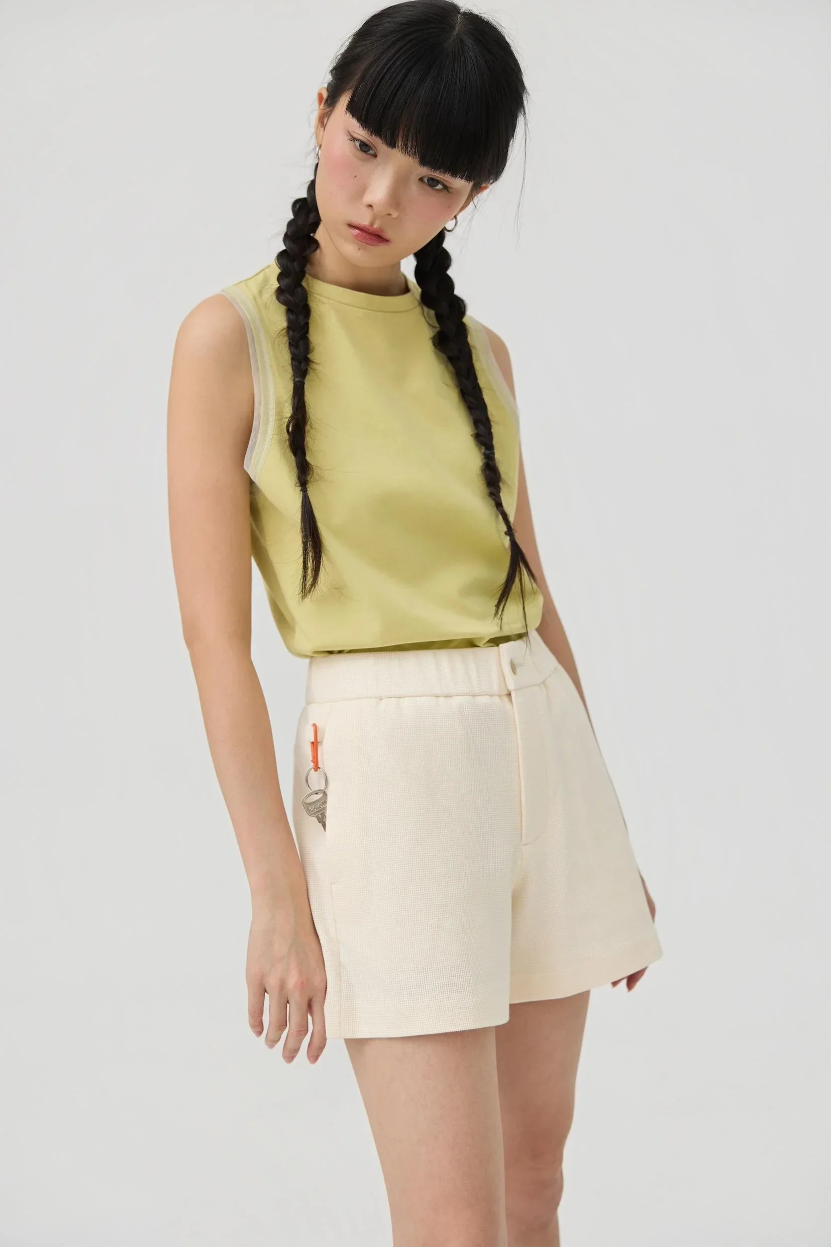 3EIGHTH | Yuru Knit Shorts | Cream - Image 3