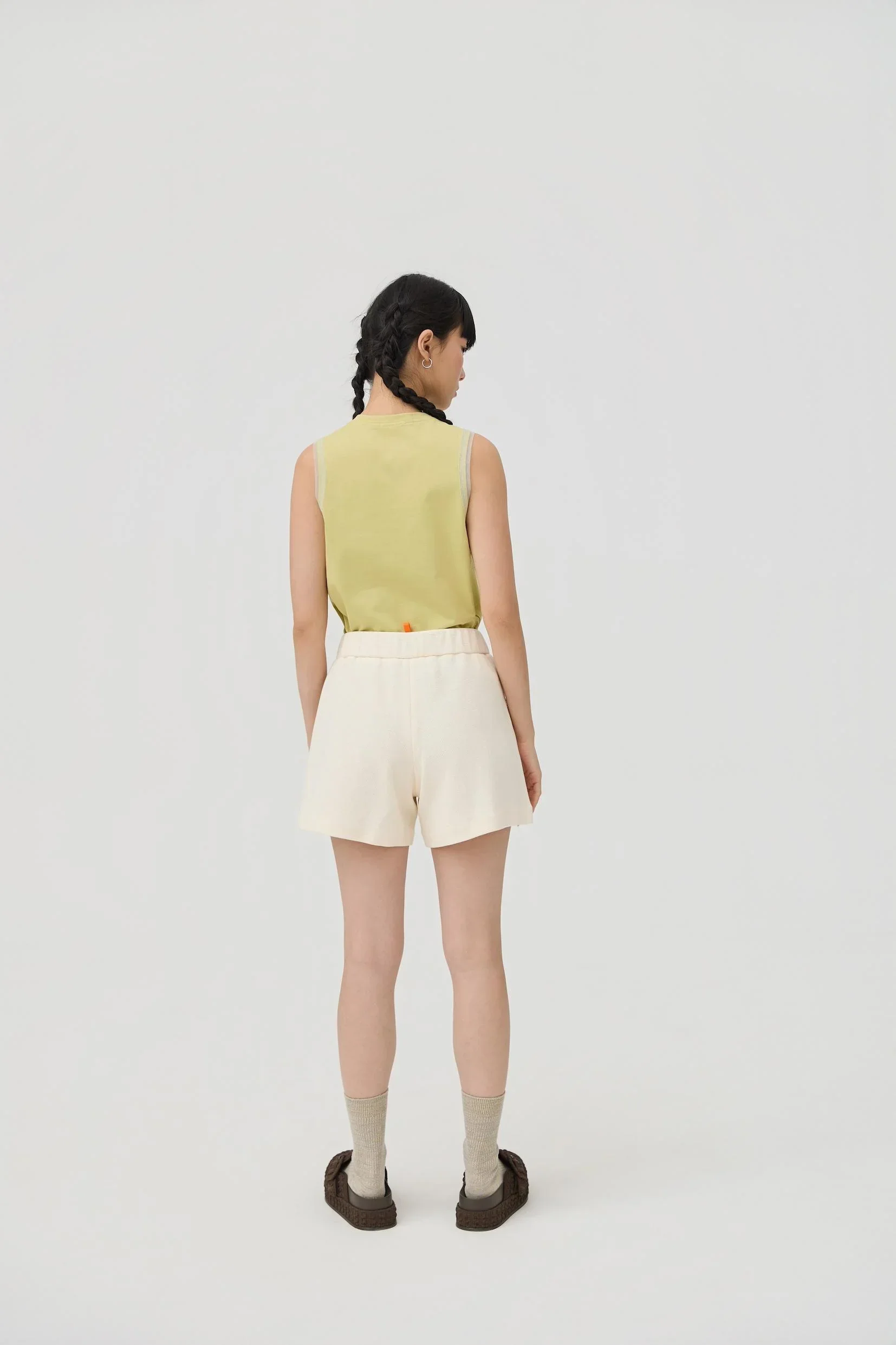 3EIGHTH | Yuru Knit Shorts | Cream - Image 5