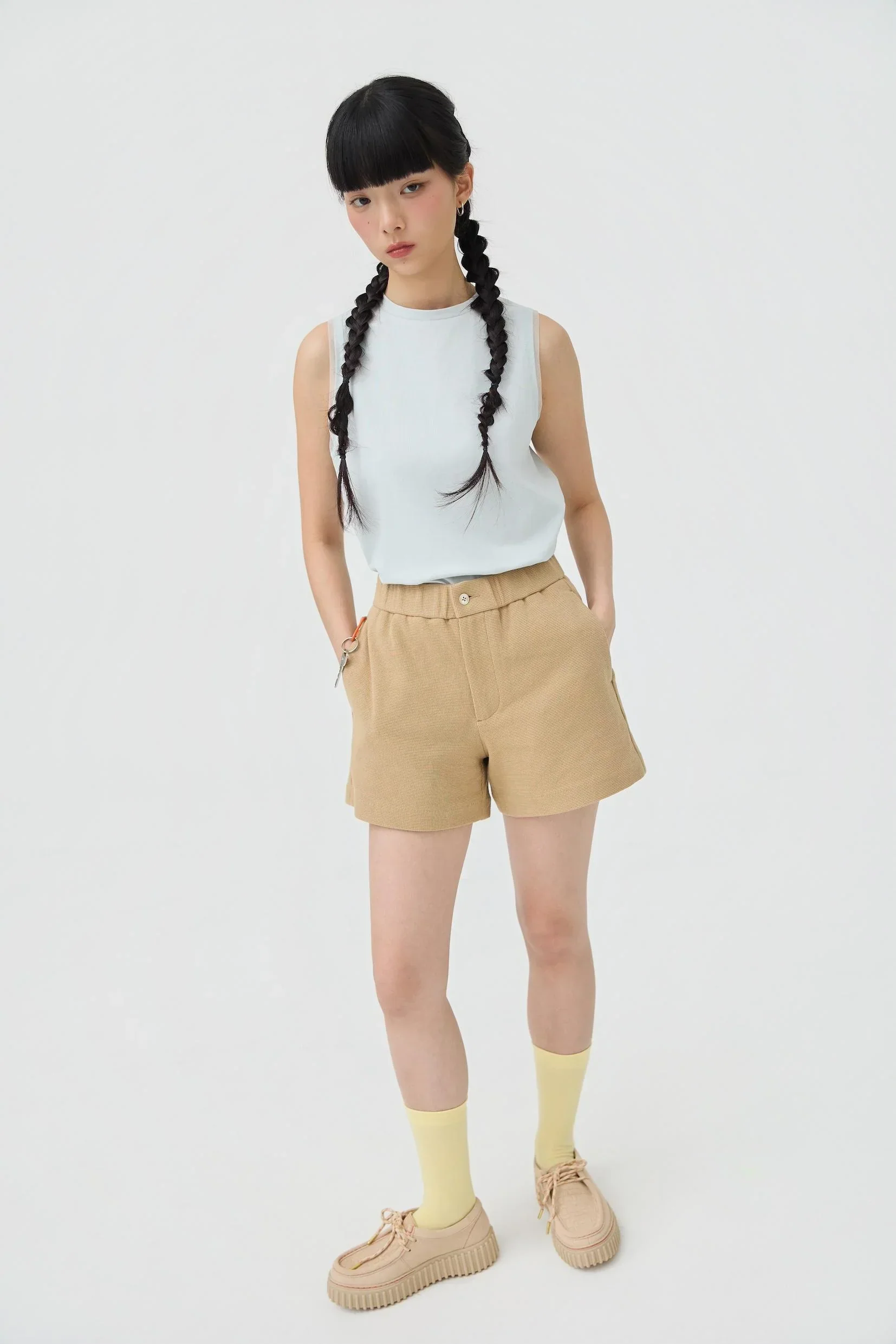 3EIGHTH | Yuru Knit Shorts Khaki - Image 5