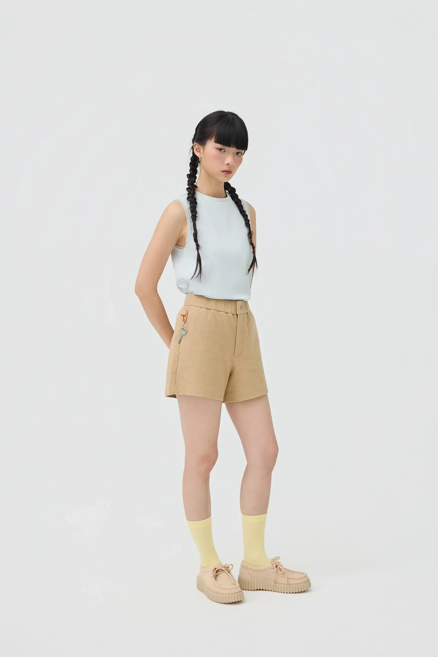 3EIGHTH | Yuru Knit Shorts Khaki - Image 6
