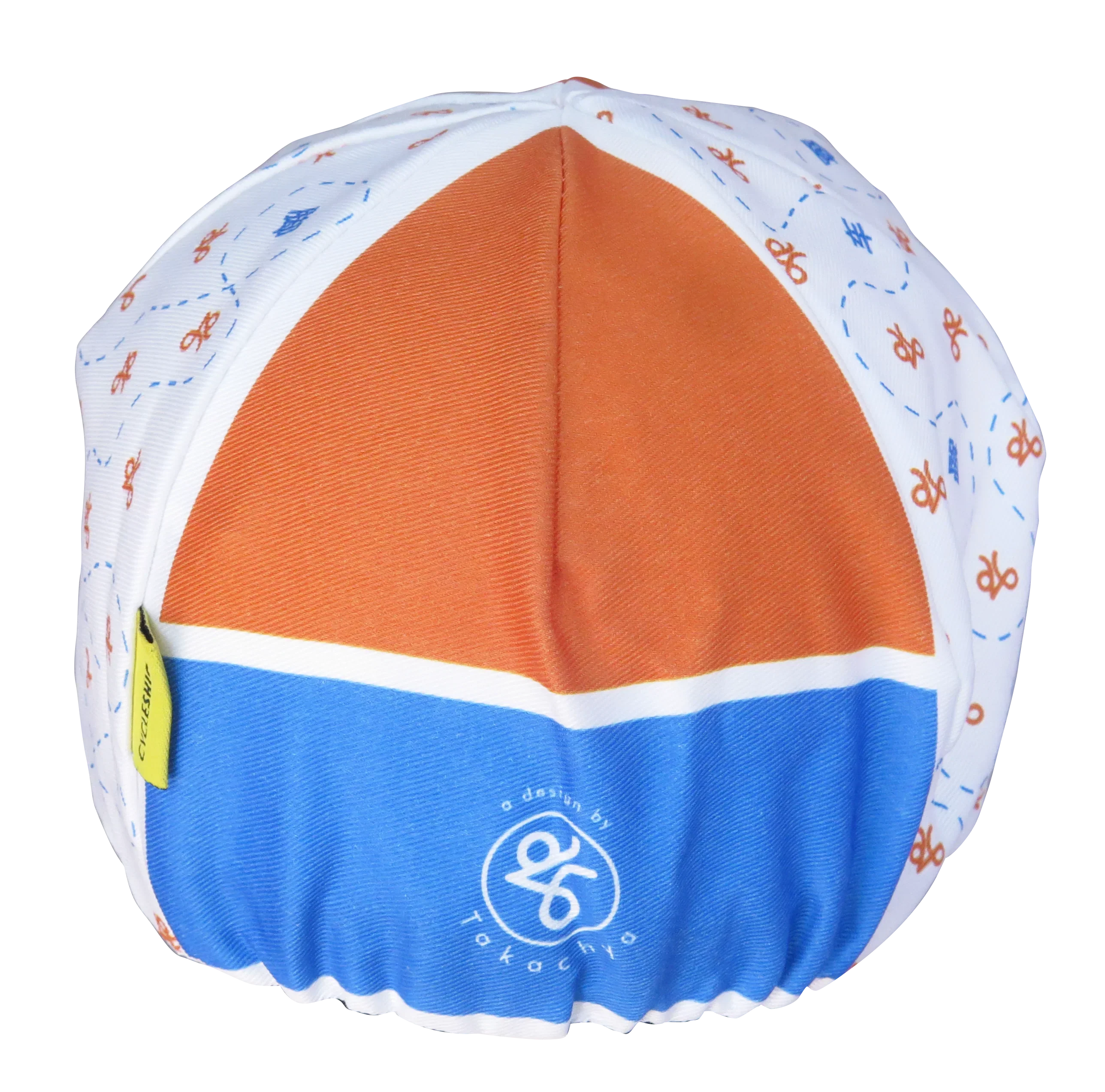 A DESIGN BY TAKACHYA | Cycling Cap - Cycle Shiok Orange Blue - Image 4