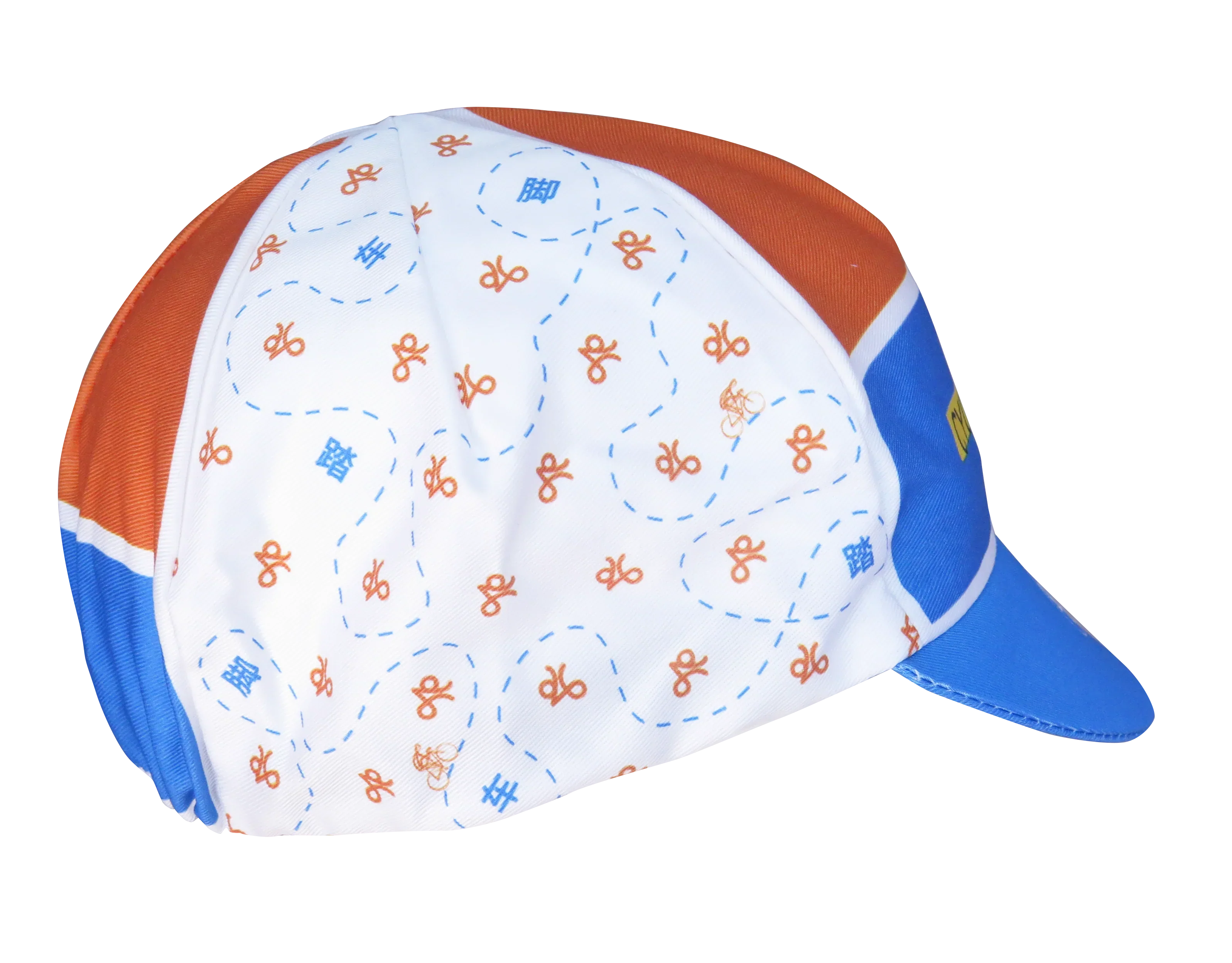 A DESIGN BY TAKACHYA | Cycling Cap - Cycle Shiok Orange Blue - Image 5
