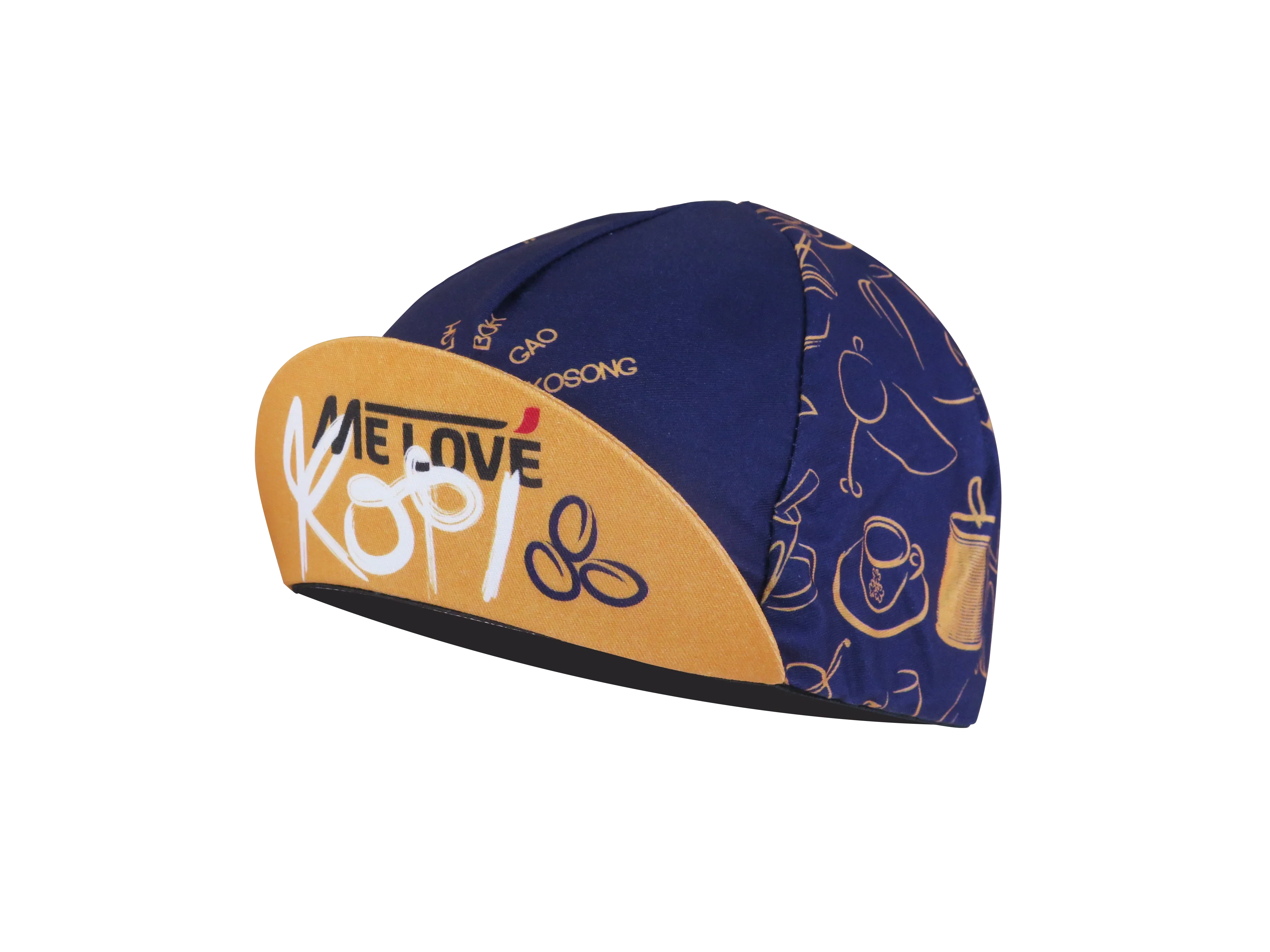 A DESIGN BY TAKACHYA | Cycling Cap - Me Love Kopi - Image 4