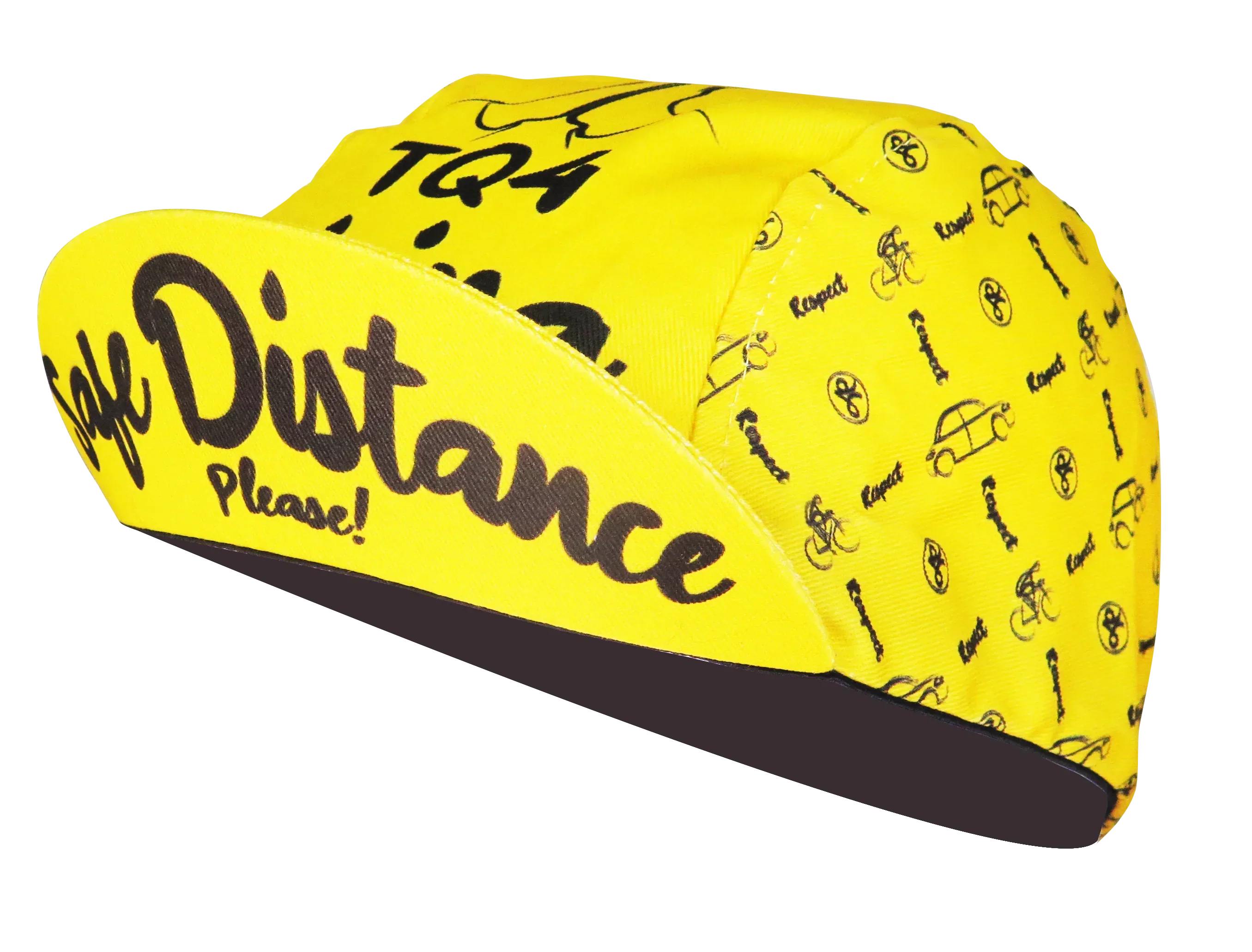 A DESIGN BY TAKACHYA | Cycling Cap - Safe Distance Yellow - Image 3