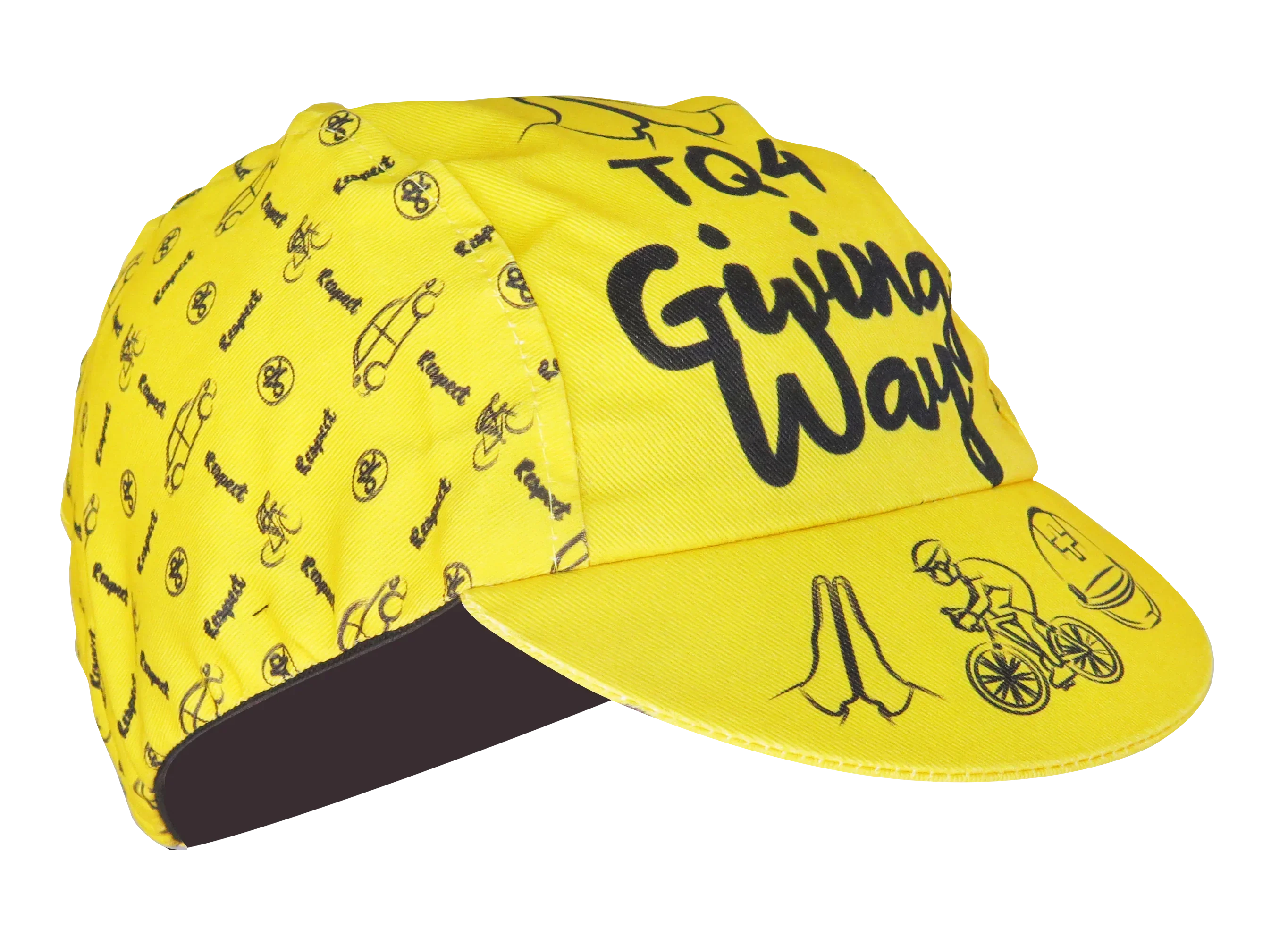 A DESIGN BY TAKACHYA | Cycling Cap - Safe Distance Yellow - Image 4