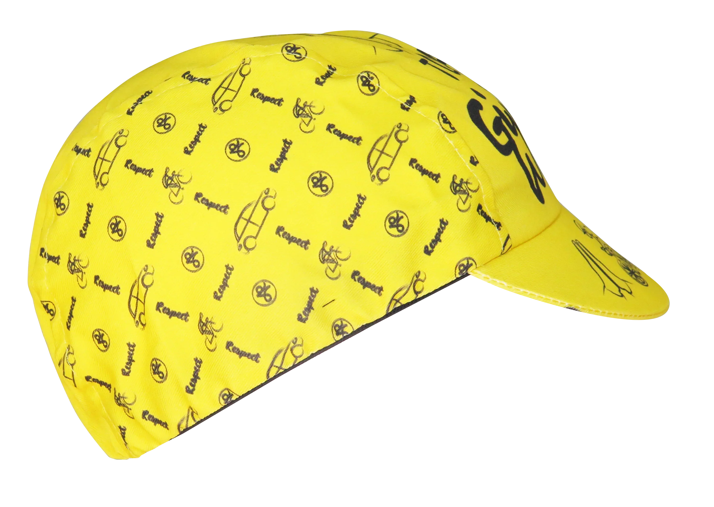 A DESIGN BY TAKACHYA | Cycling Cap - Safe Distance Yellow - Image 5