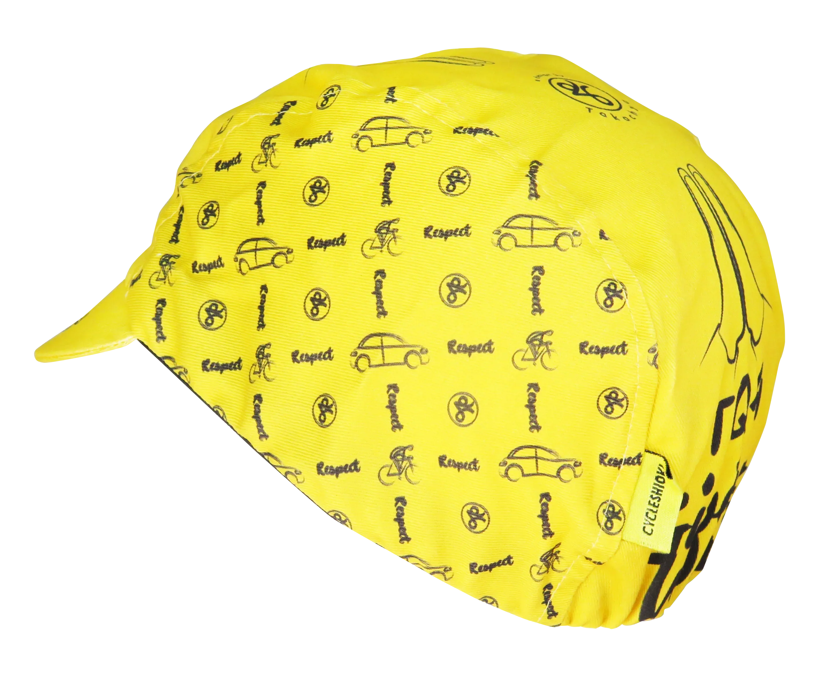 A DESIGN BY TAKACHYA | Cycling Cap - Safe Distance Yellow - Image 7