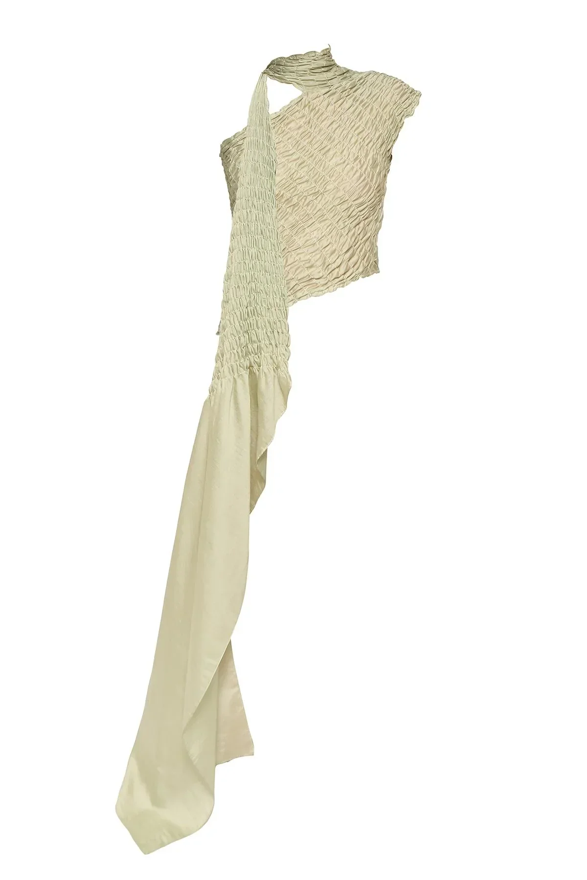 ANW | Slanted Asymmetrical Top w/ Shawl - Image 3