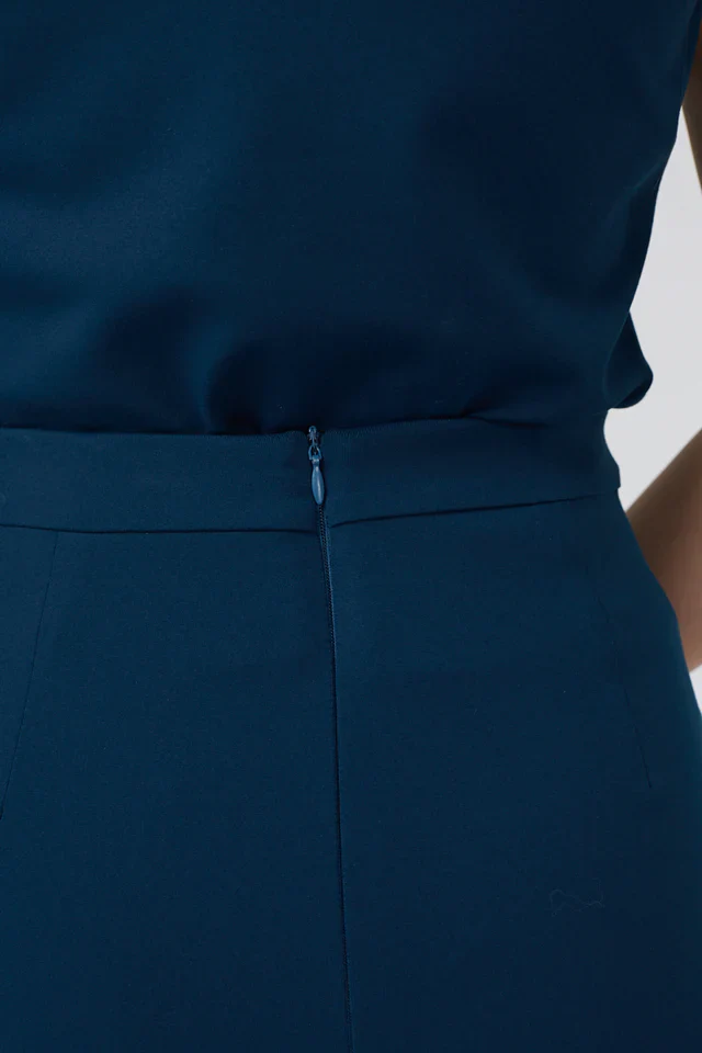 AS INTENDED | KELY Pencil Skirt In Prussian Blue - Image 4