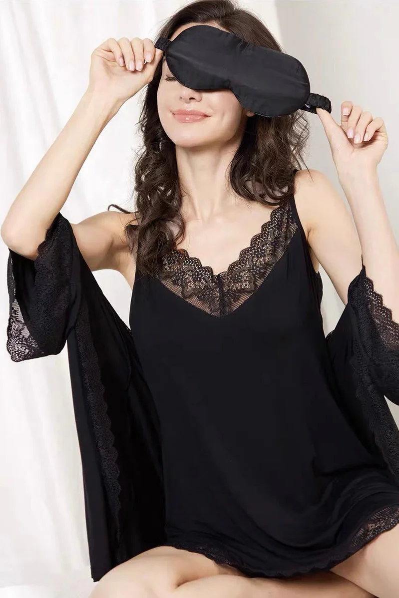 BELLS & BIRDS | Mulberry Silk Eye Mask - Image 4