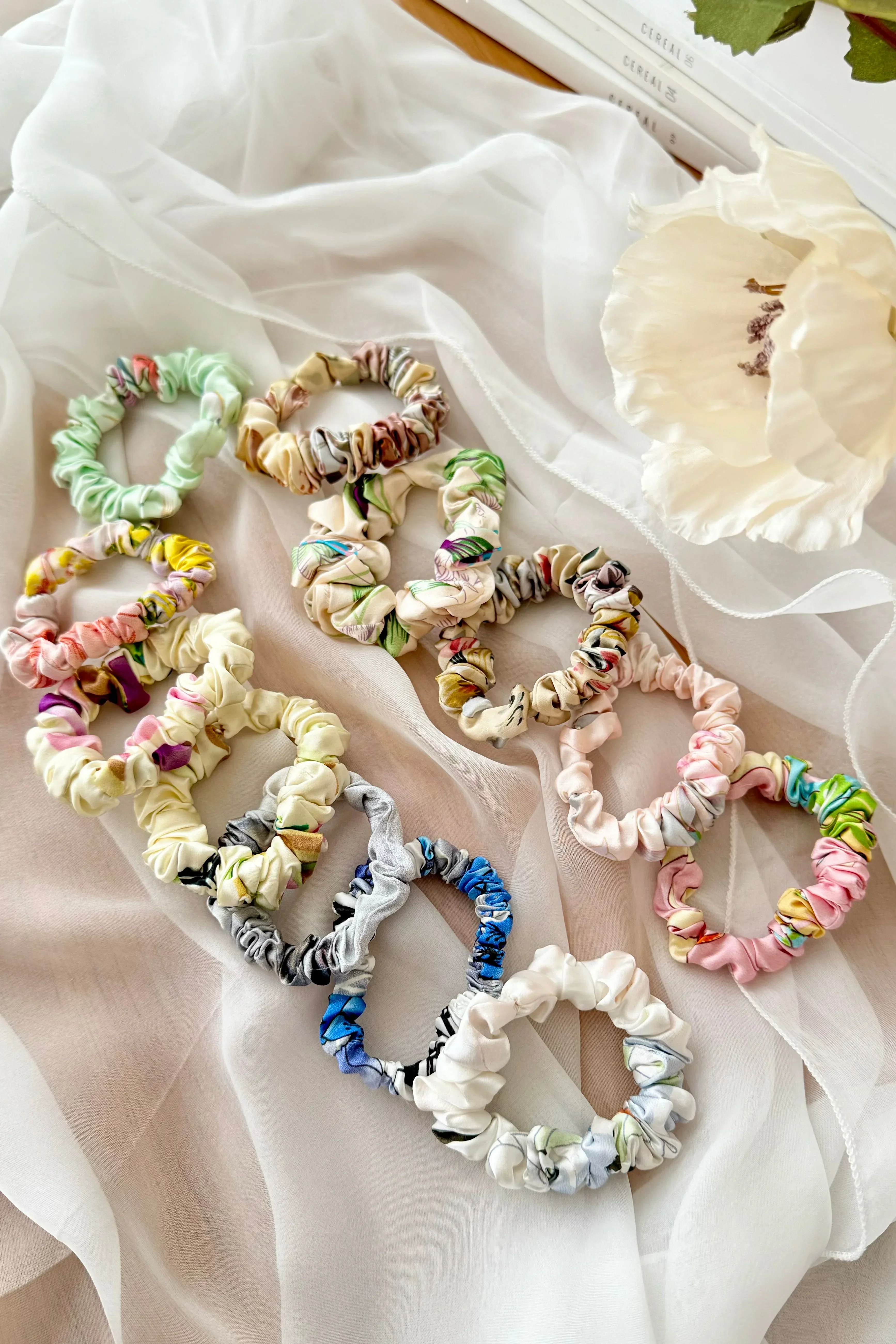 BELLS & BIRDS | Mulberry Silk Scrunchies (Set of 3) - Image 4