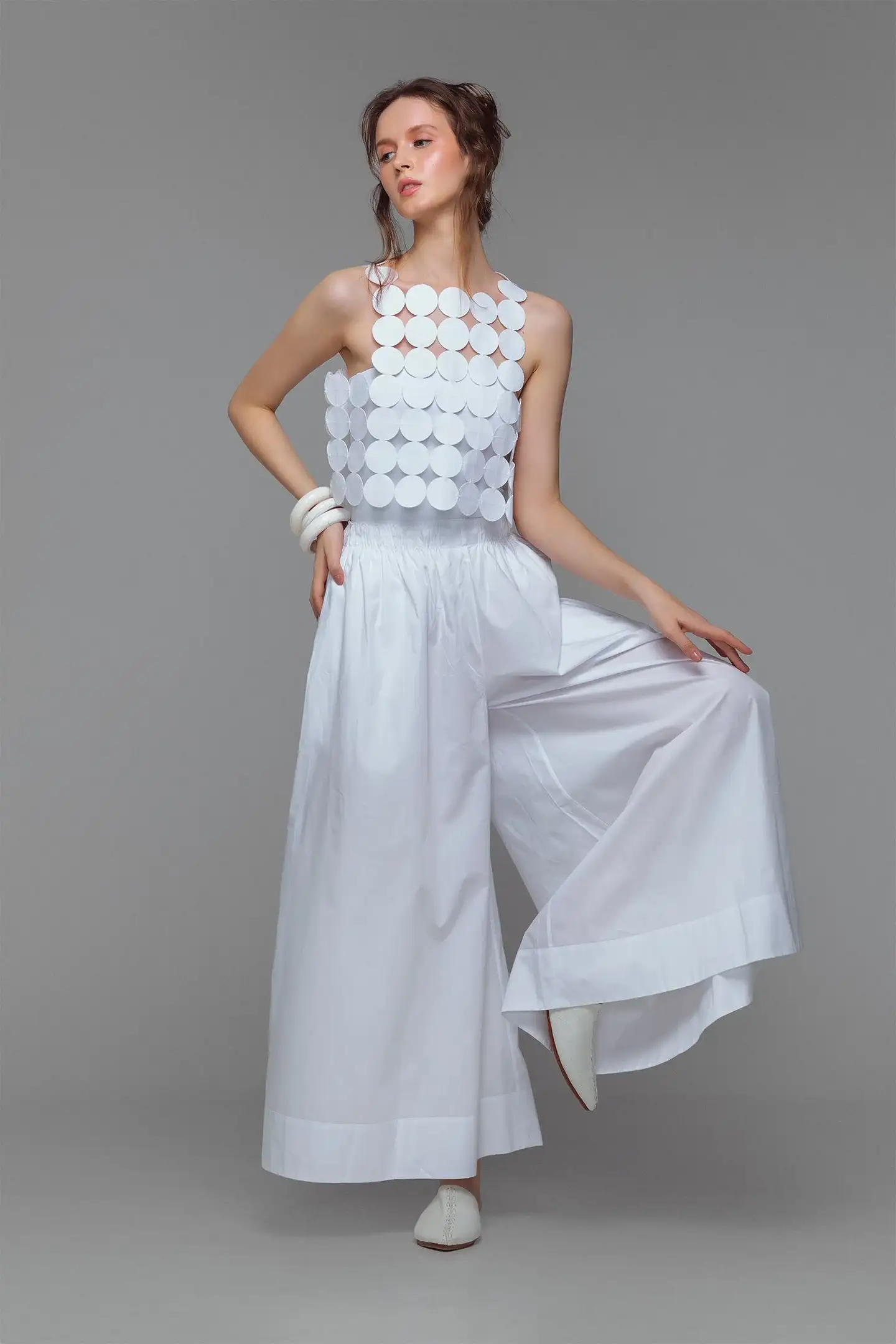 BIASA | MALIA | Elasticated Waist Voluminous Leg Pants - Image 3