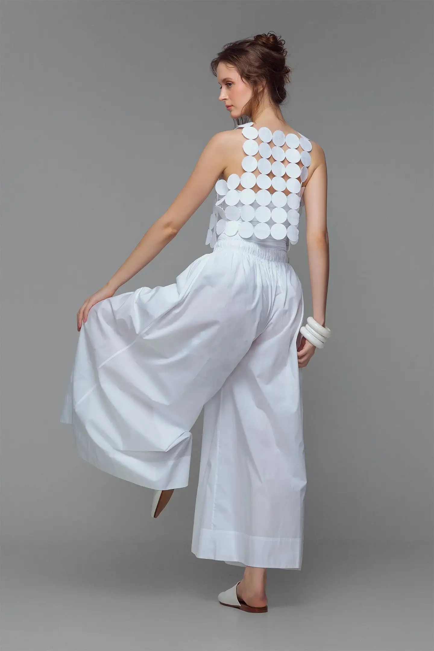 BIASA | MALIA | Elasticated Waist Voluminous Leg Pants - Image 4