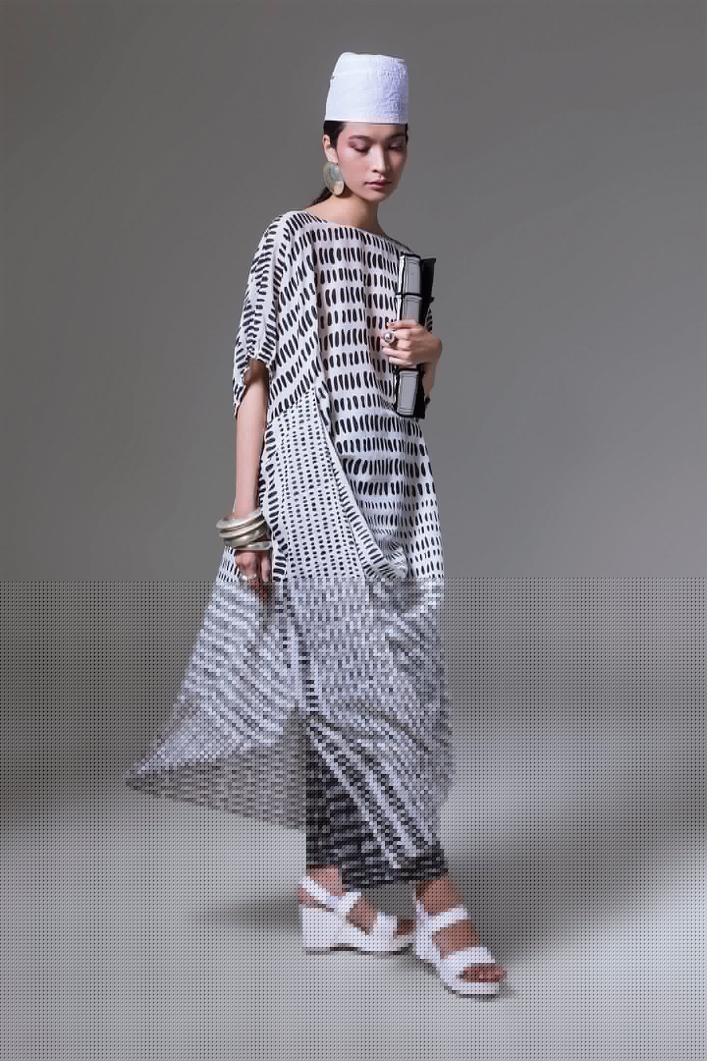 BIASA | MOYRA | Moyra Gradation Stone Side Draped Dress - Image 2