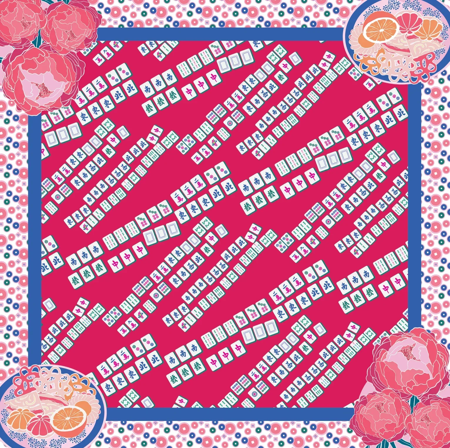 BINARY STYLE | Aunty's Winning Hands Premium Silk Scarf - Image 13