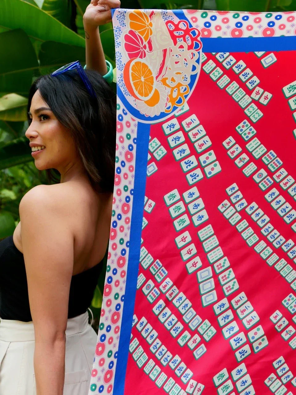 BINARY STYLE | Aunty's Winning Hands Premium Silk Scarf - Image 5