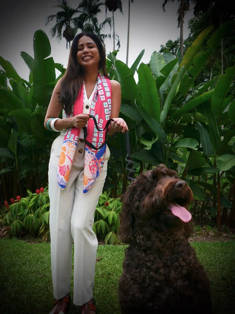 BINARY STYLE | Aunty's Winning Hands Premium Silk Scarf - Image 9