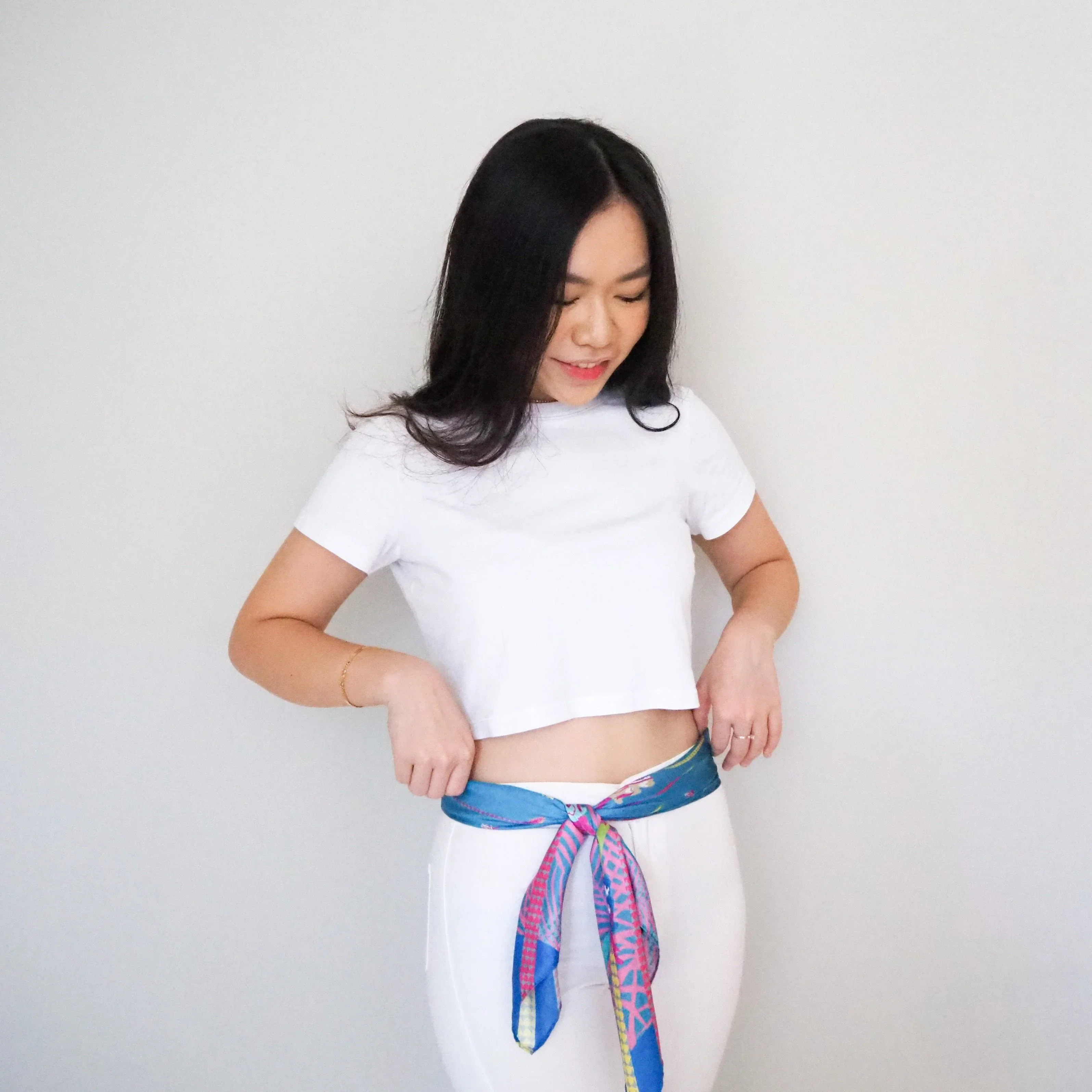BINARY STYLE | Dragons On Singapore Water Silk Square Scarf 87X87 cm - Image 6