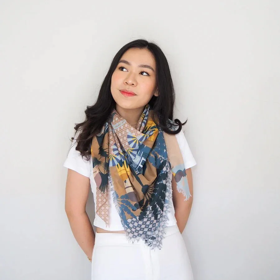 BINARY STYLE | Enchanted Kampong Glam 115x115cm Square Scarf - Image 2
