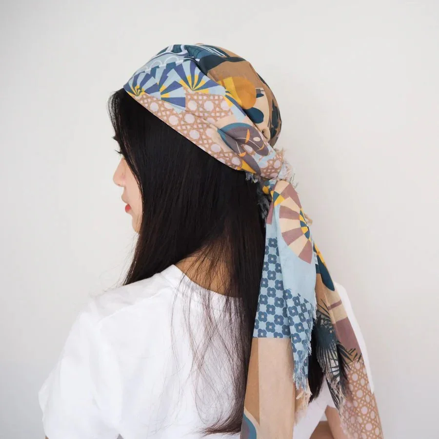 BINARY STYLE | Enchanted Kampong Glam 115x115cm Square Scarf - Image 3