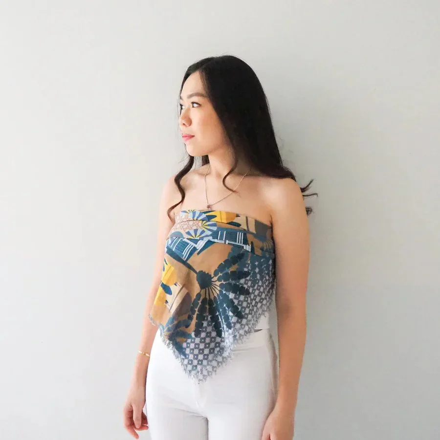 BINARY STYLE | Enchanted Kampong Glam 115x115cm Square Scarf - Image 5