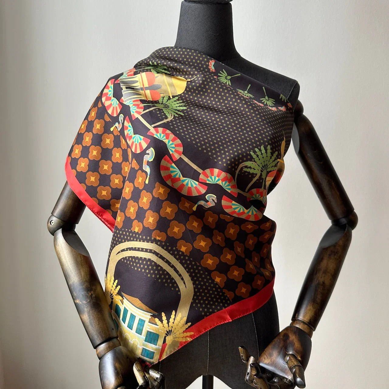 BINARY STYLE | Festive Night At Kampong Glam Silk Square Scarf 87x87cm - Image 12