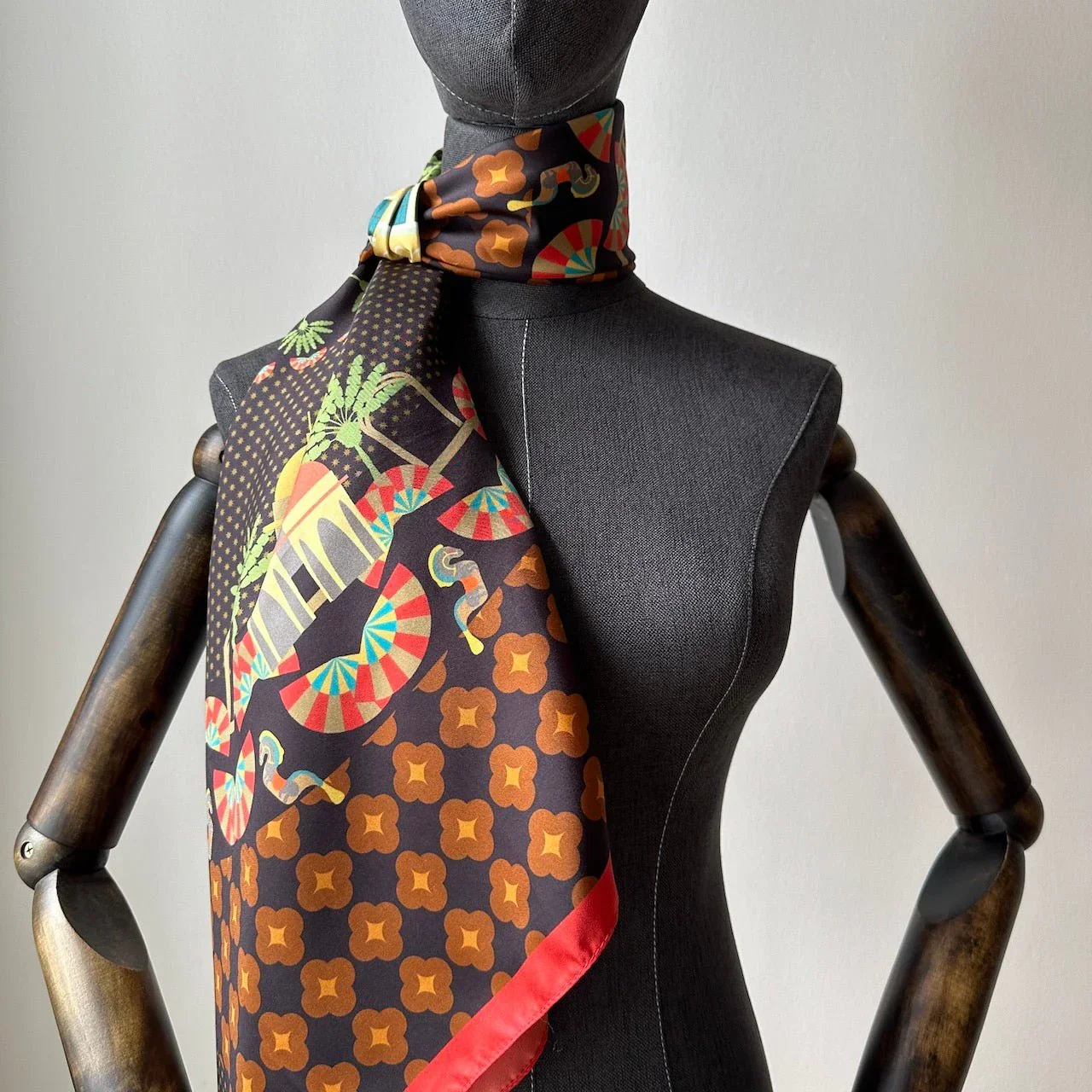 BINARY STYLE | Festive Night At Kampong Glam Silk Square Scarf 87x87cm - Image 9