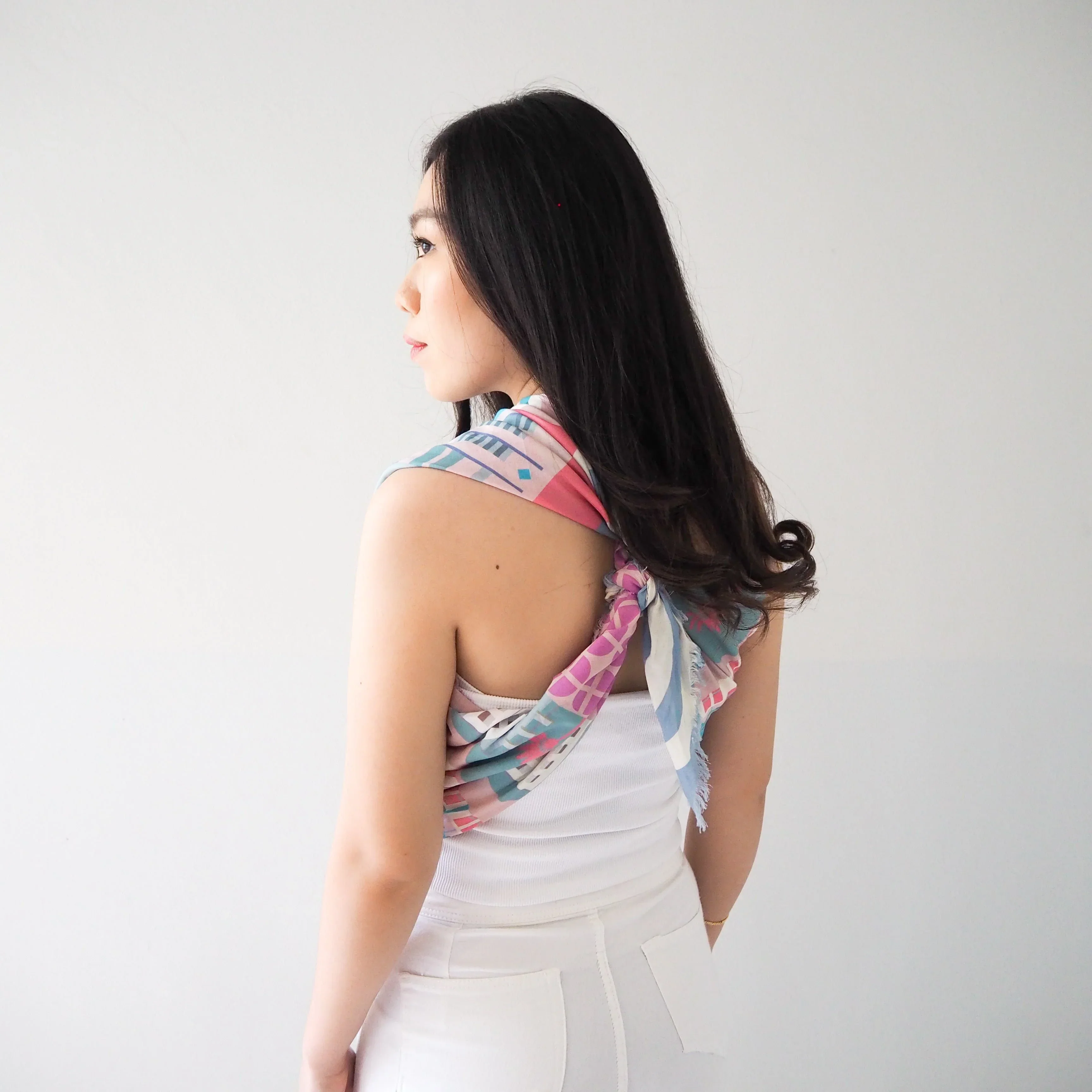 BINARY STYLE | Hip Tiong Bahru 115x115cm Square Scarf - Image 7