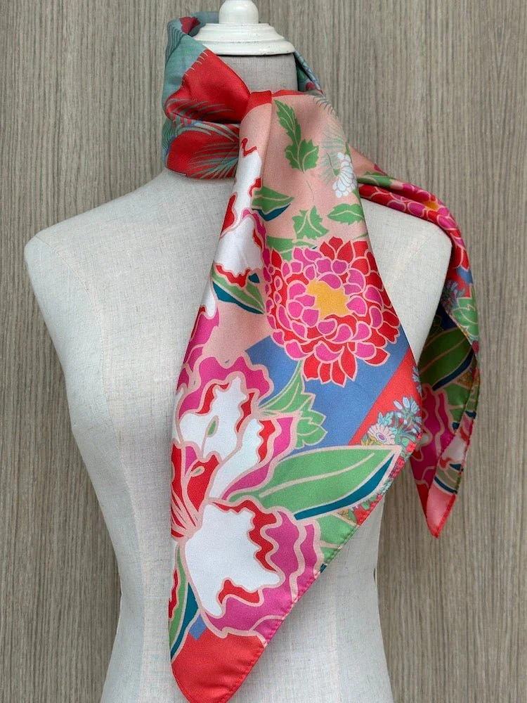 BINARY STYLE | Jalan Besar Silk Square Scarf 87x87cm - Image 5