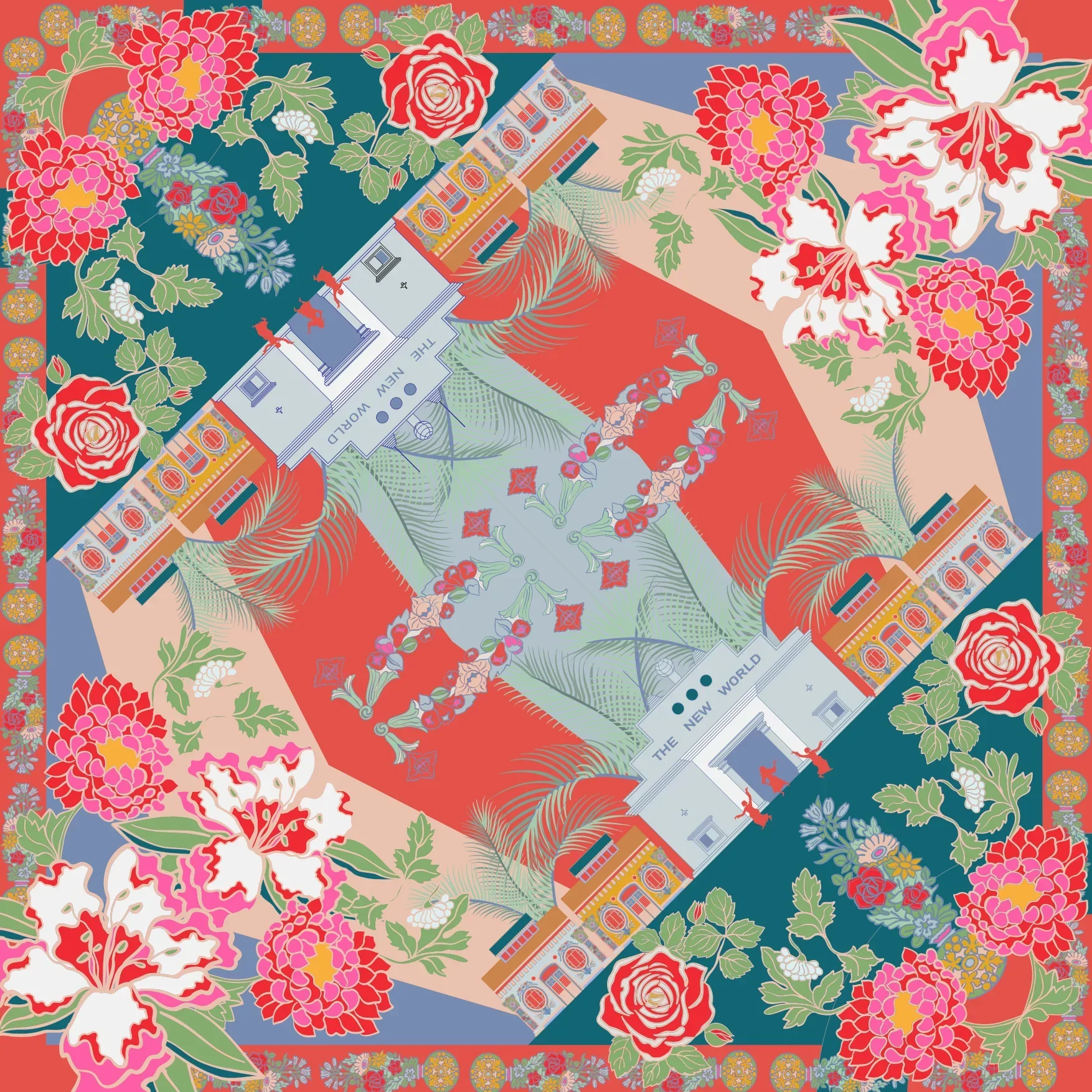 BINARY STYLE | Jalan Besar Silk Square Scarf 87x87cm - Image 9