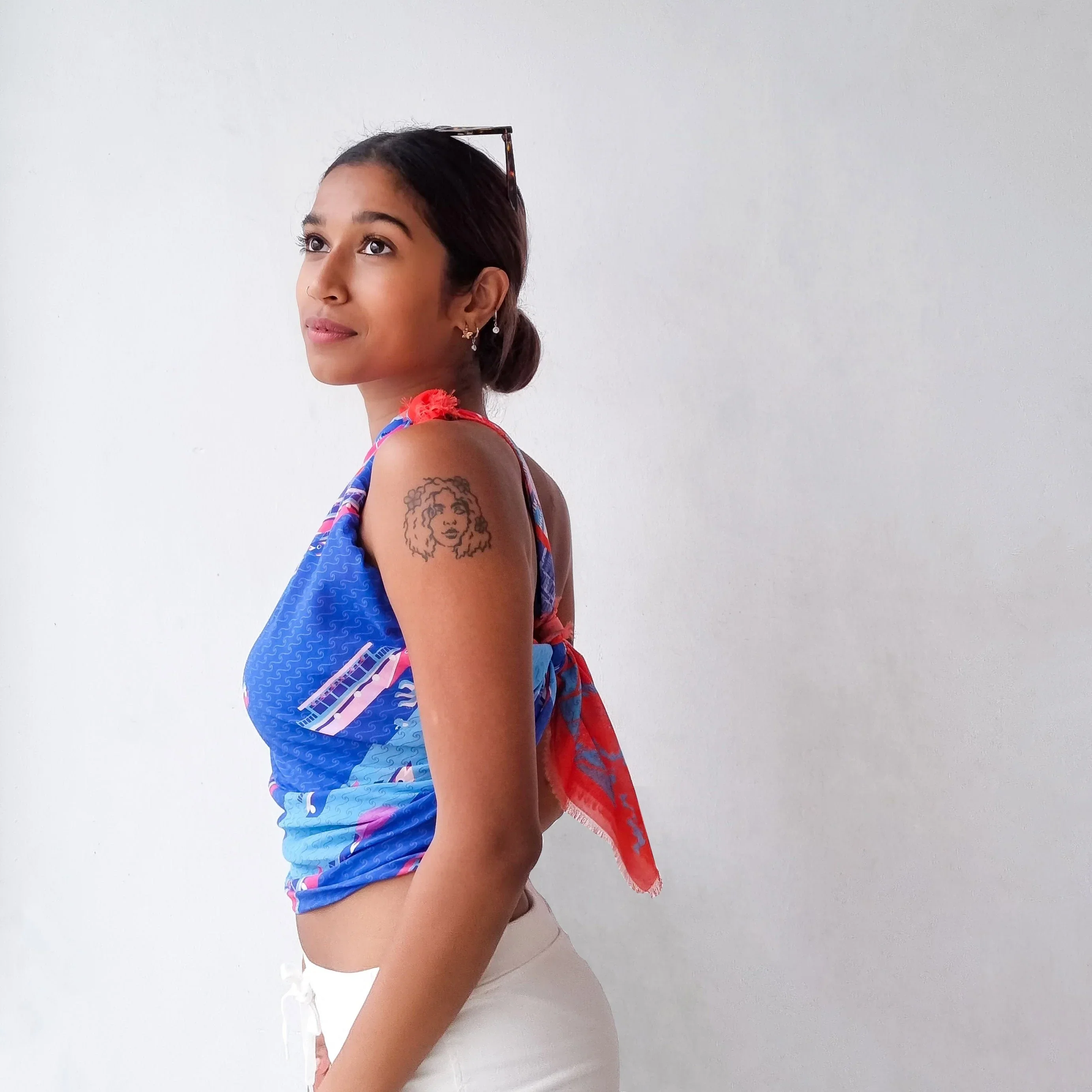 BINARY STYLE | Night At The Singapore Quay Silk Scarf - Image 10
