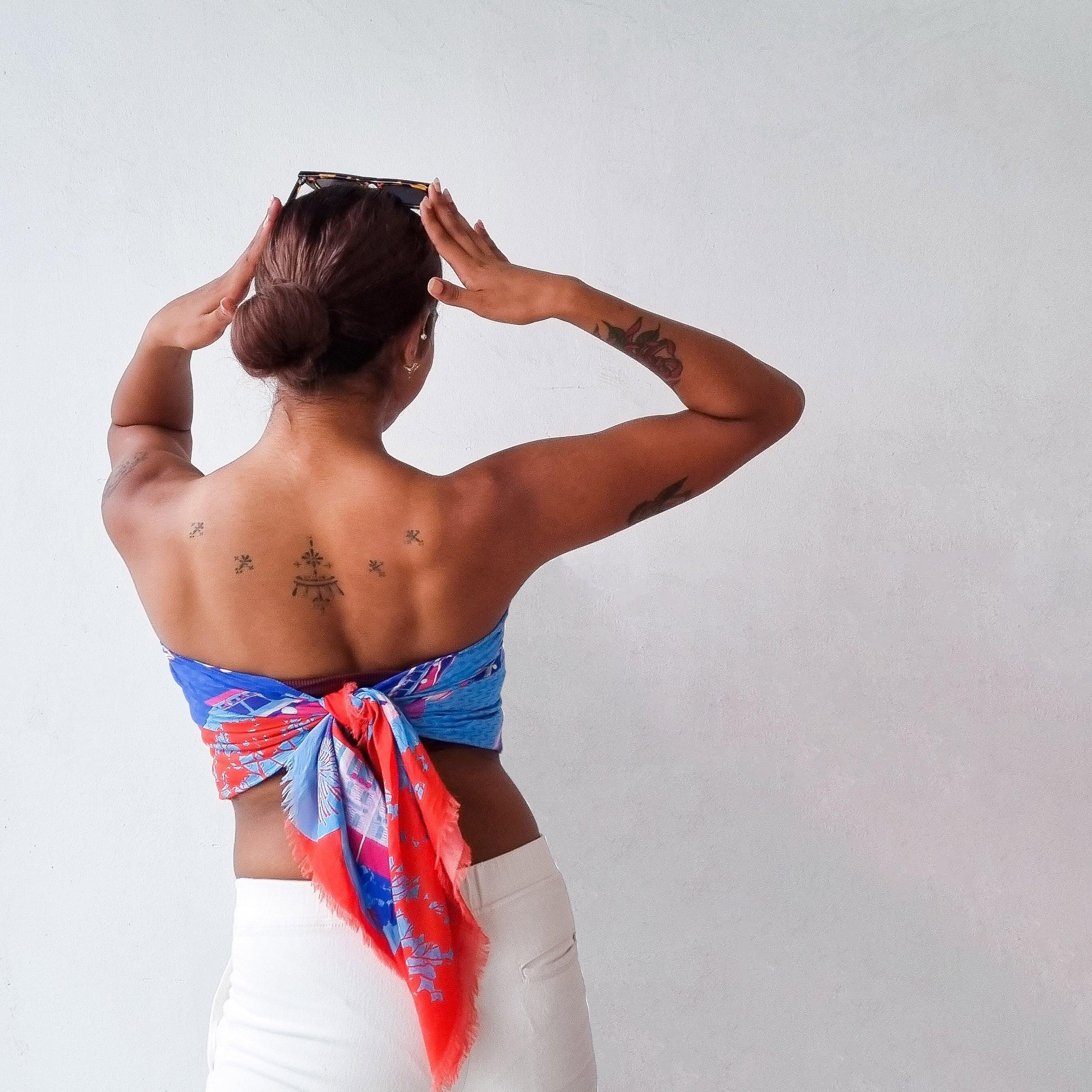 BINARY STYLE | Night At The Singapore Quay Silk Scarf - Image 2
