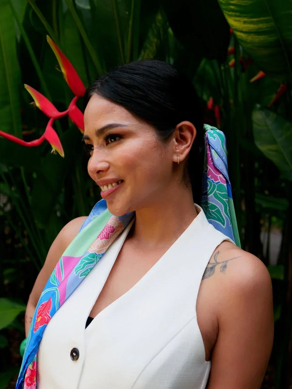 BINARY STYLE | Peranakan Bricollage Premium Silk Scarf - Image 9