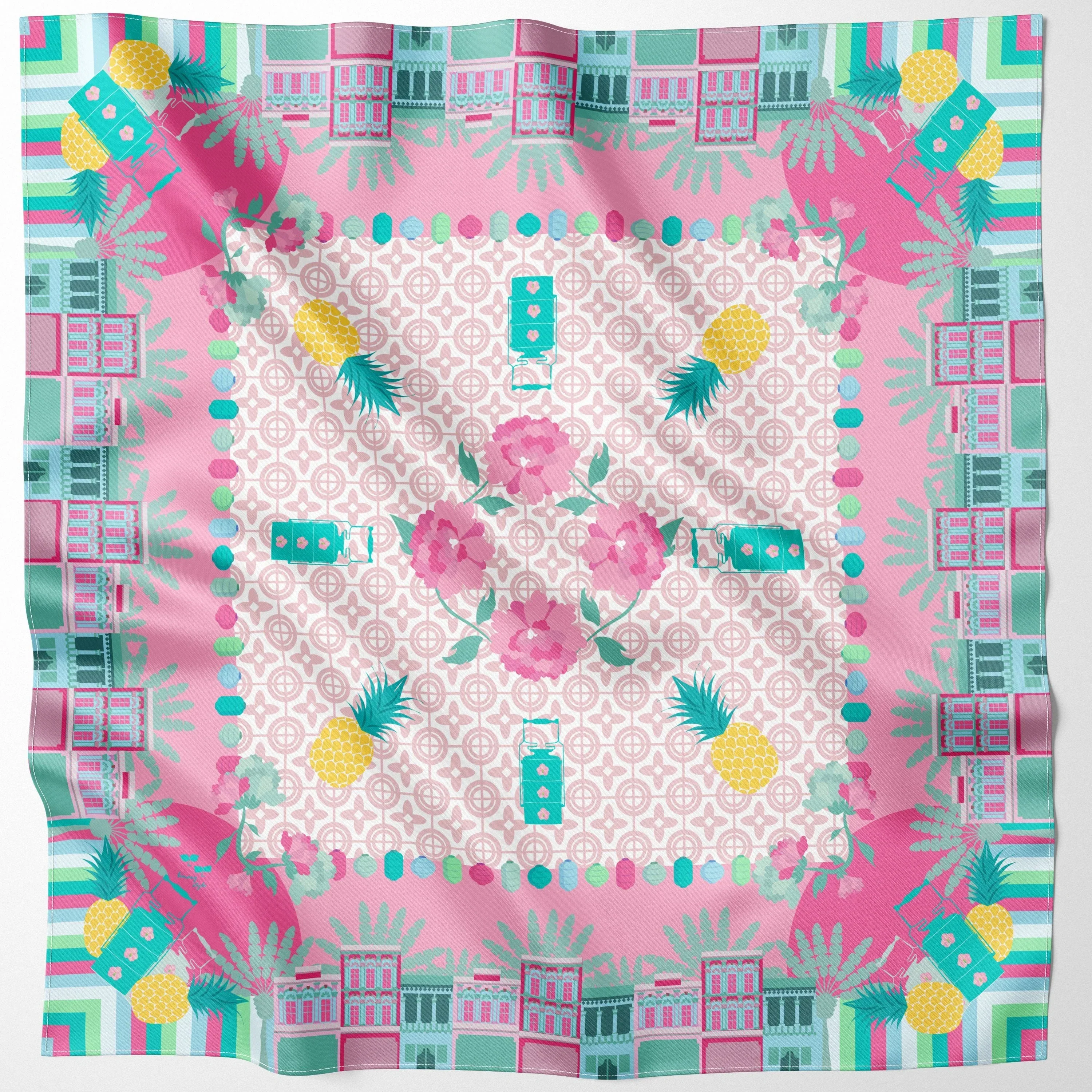 BINARY STYLE | Peranakan Manis 115x115cm Square Scarf