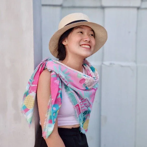 BINARY STYLE | Peranakan Manis 115x115cm Square Scarf - Image 2