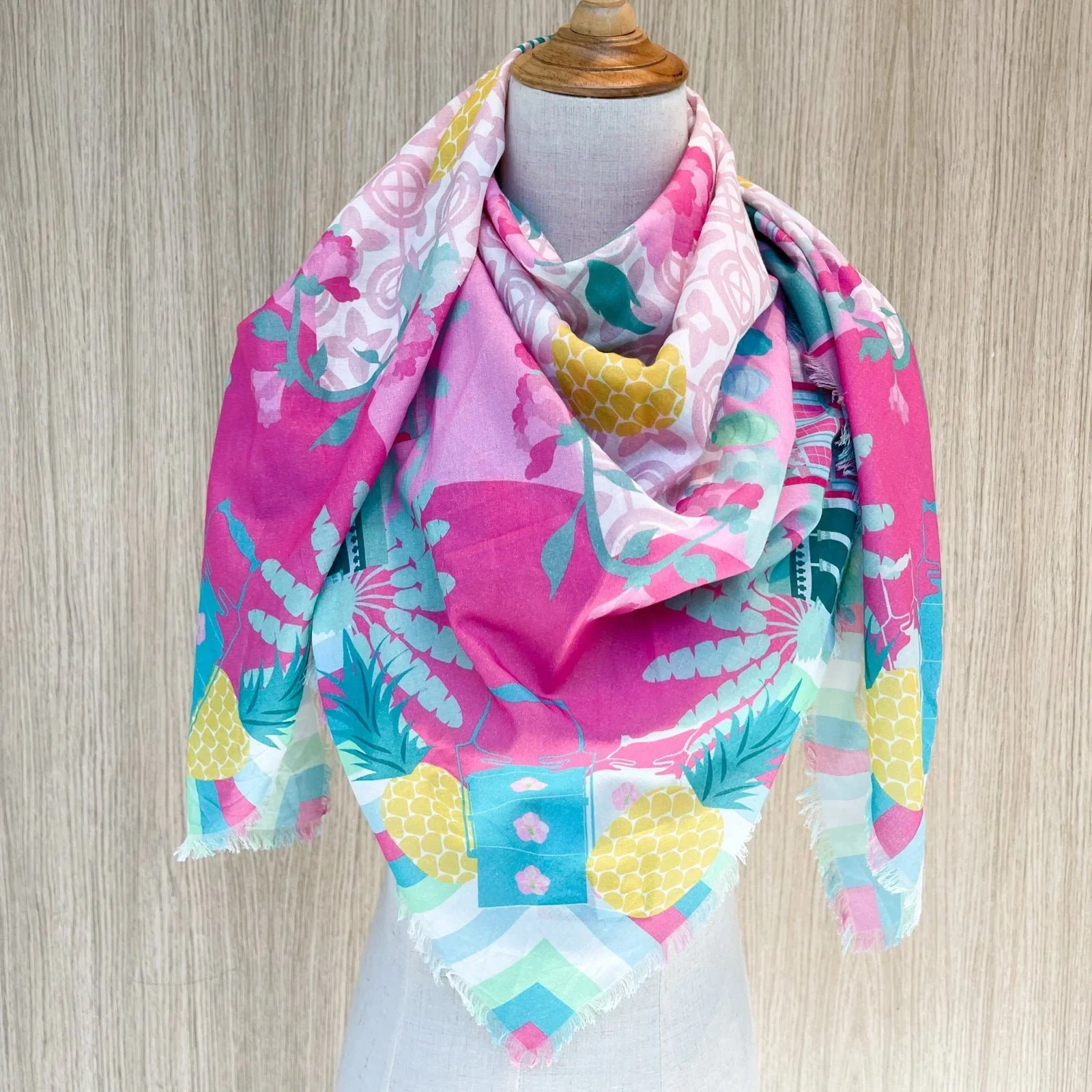 BINARY STYLE | Peranakan Manis 115x115cm Square Scarf - Image 3