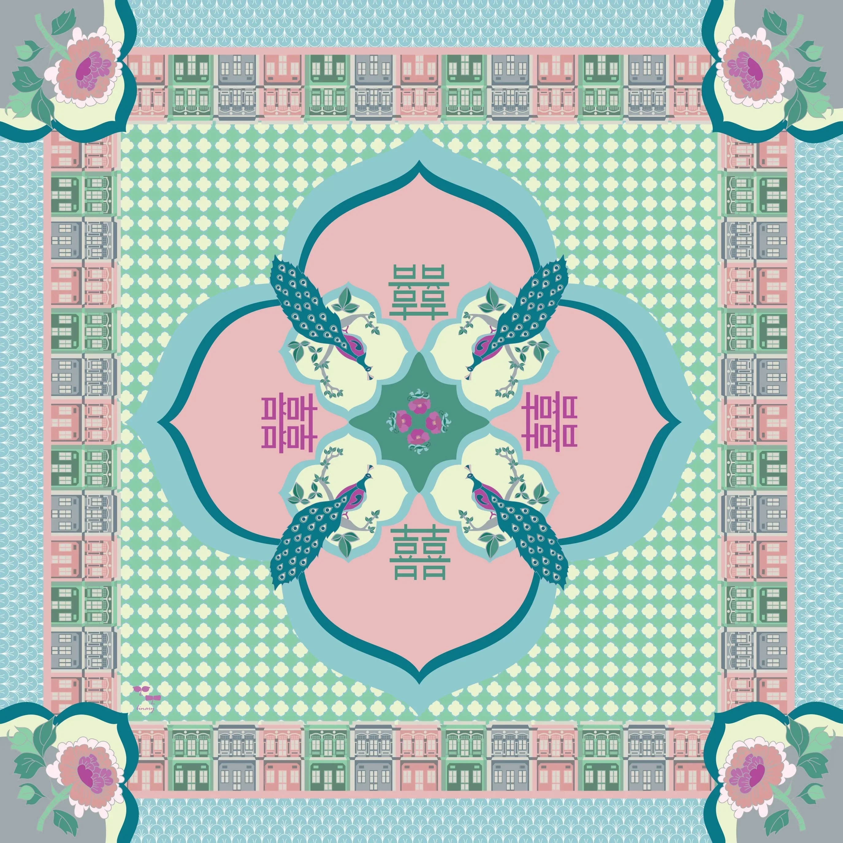 BINARY STYLE | Peranakan Opulence Re-Thread Scarf - Image 5