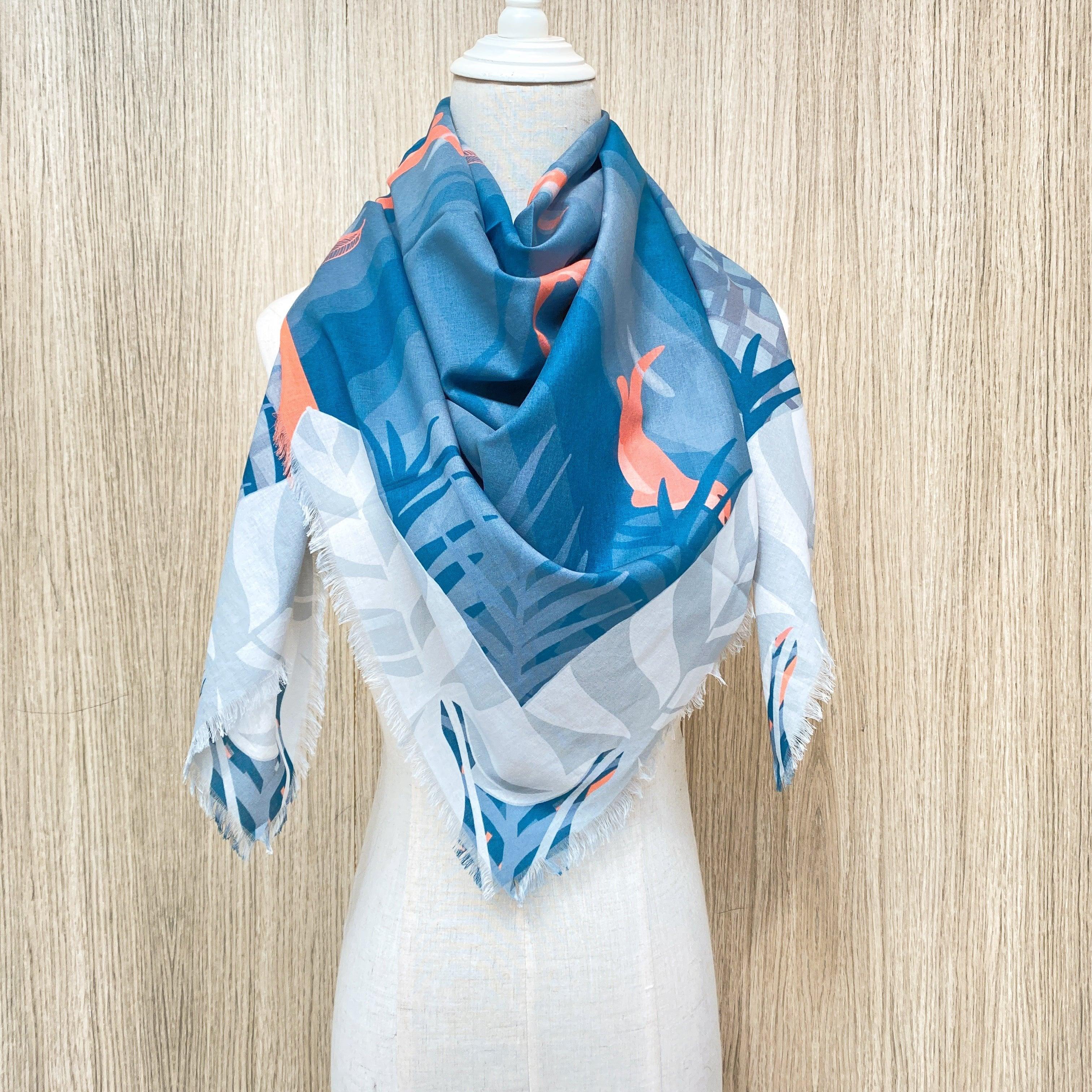 BINARY STYLE | Playful Otters 115x115cm Square Scarf - Image 3