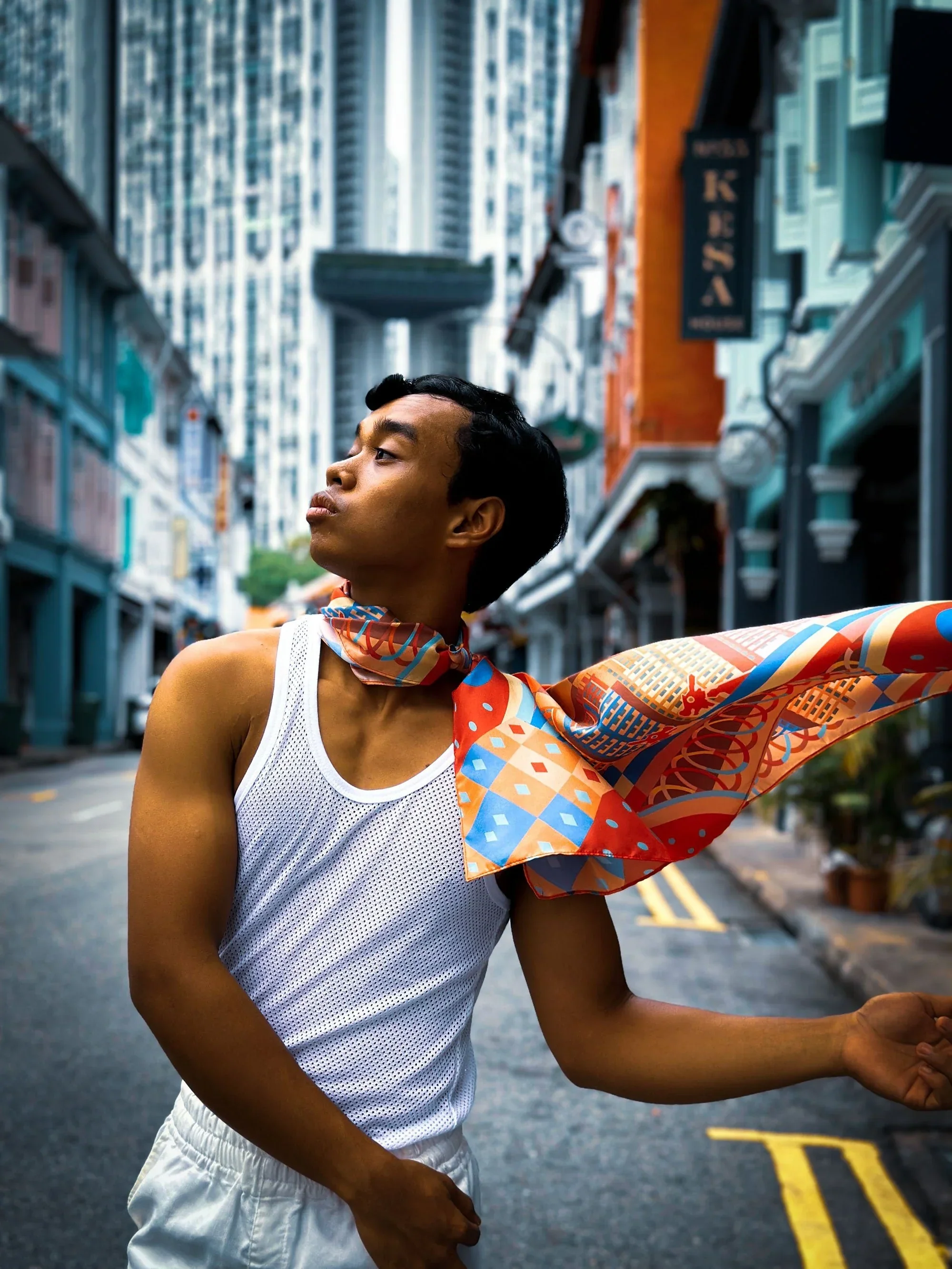 BINARY STYLE | Playground Memories Silk Scarf - Image 2