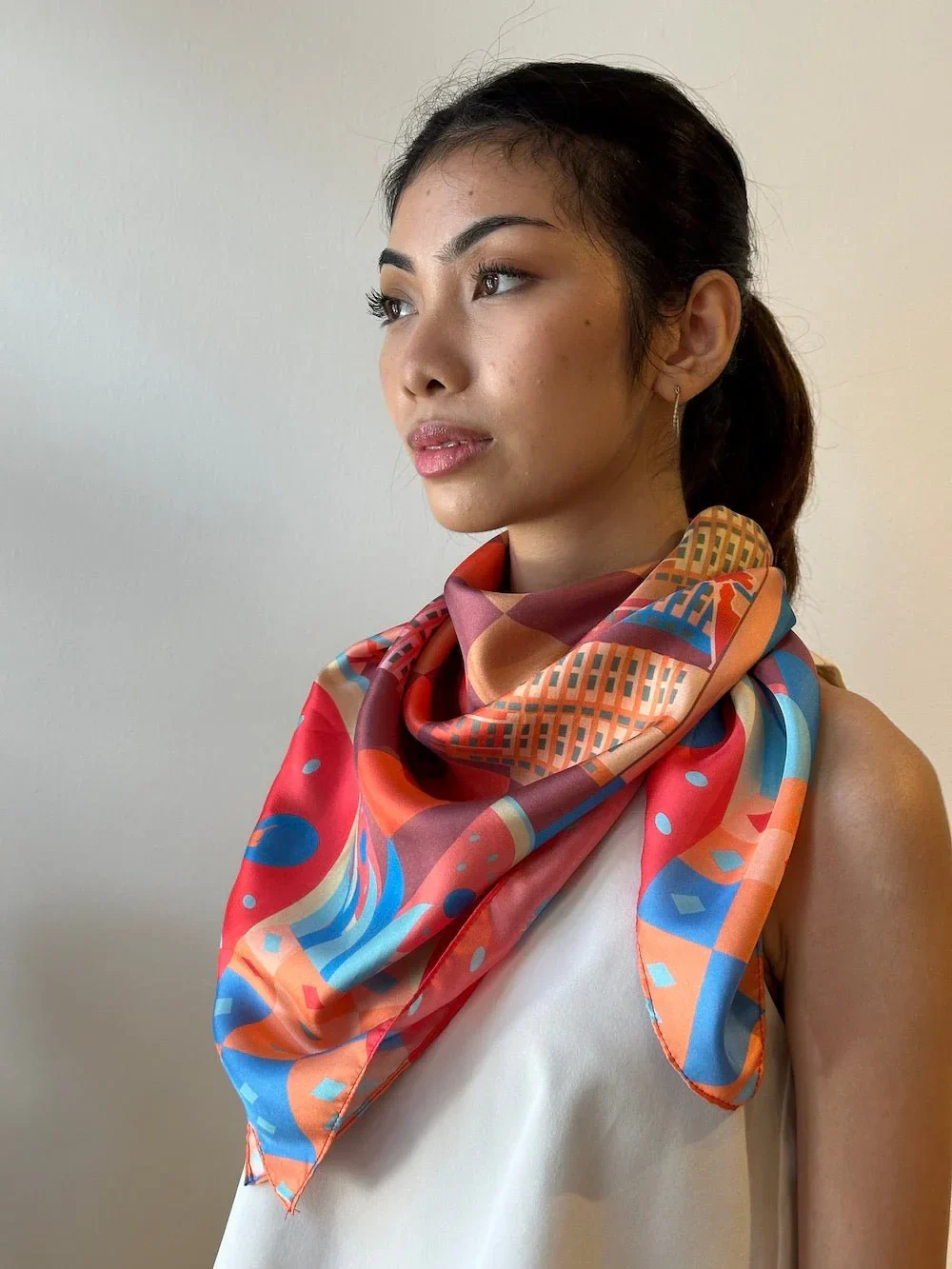 BINARY STYLE | Playground Memories Silk Scarf - Image 4