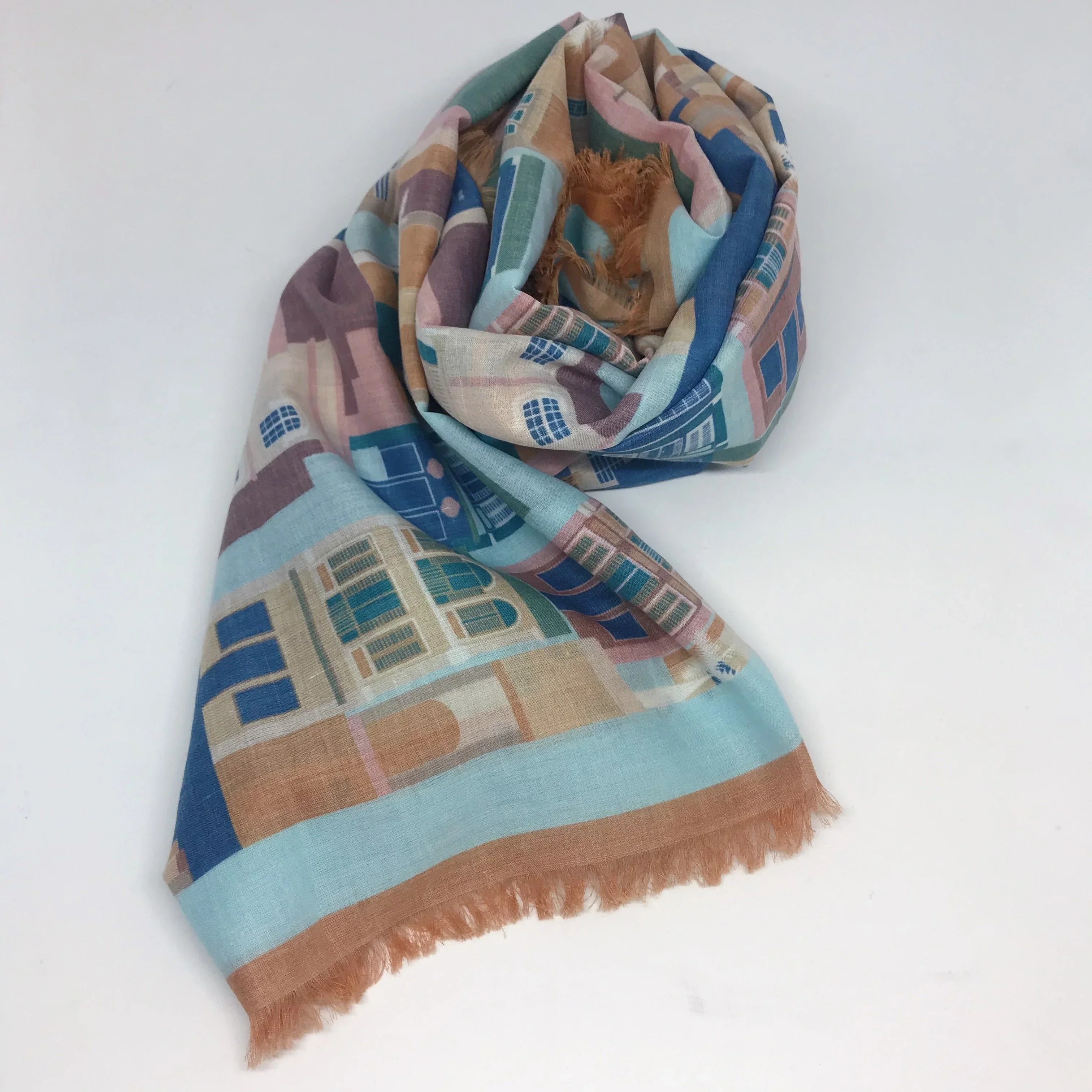 BINARY STYLE | Shophouses Of Singapore 115x115cm Square Scarf - Image 4