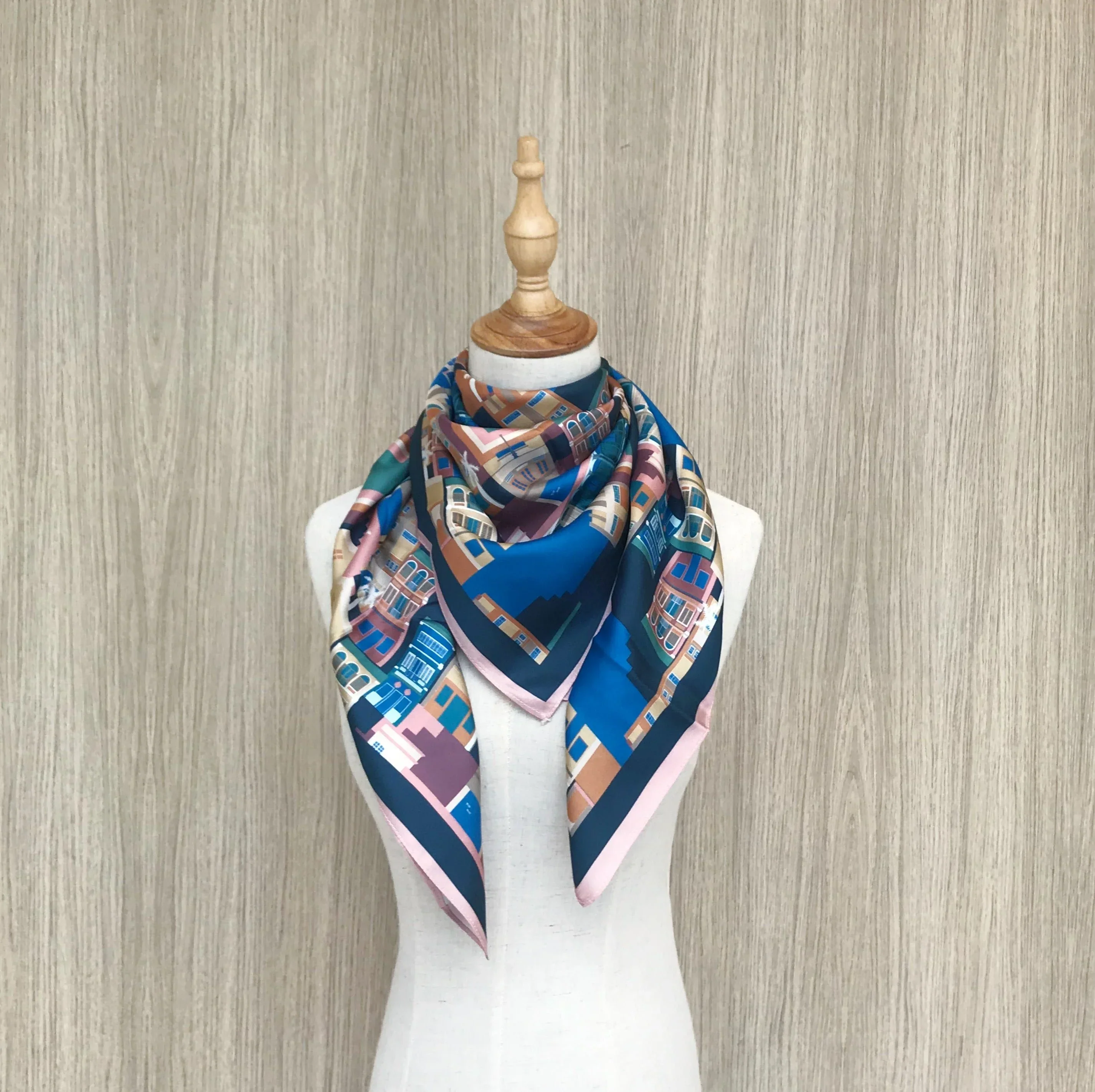 BINARY STYLE | Shophouses of Singapore Silk Scarf - Image 3