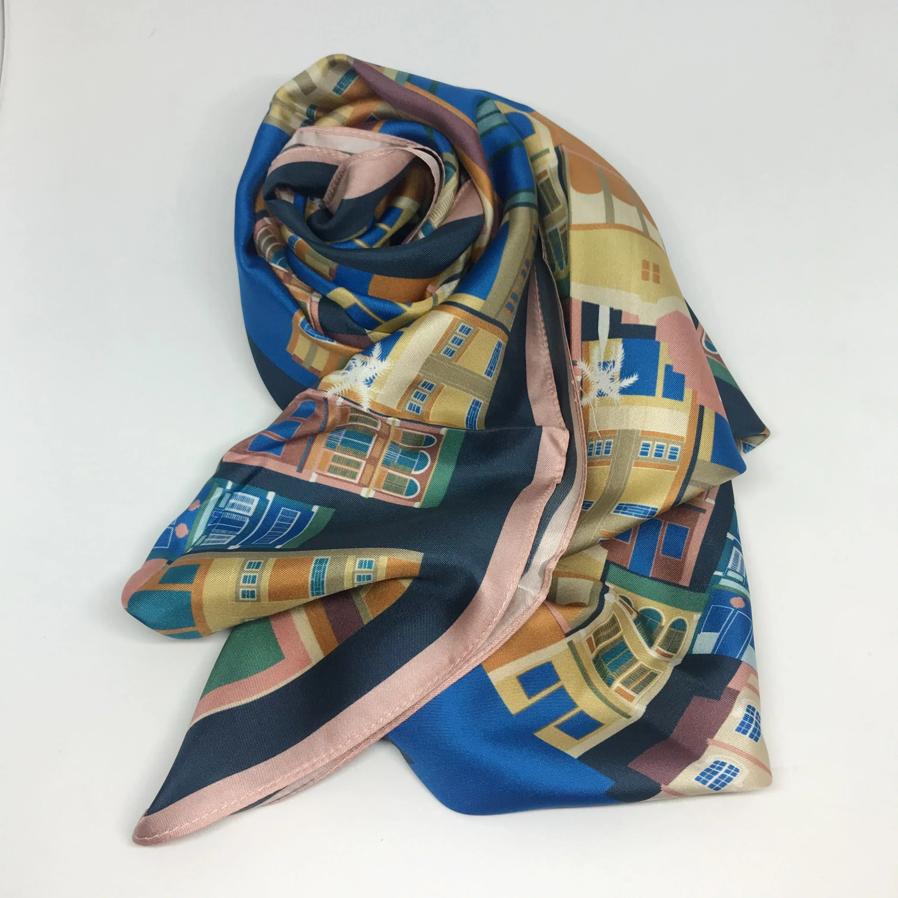 BINARY STYLE | Shophouses of Singapore Silk Scarf - Image 4