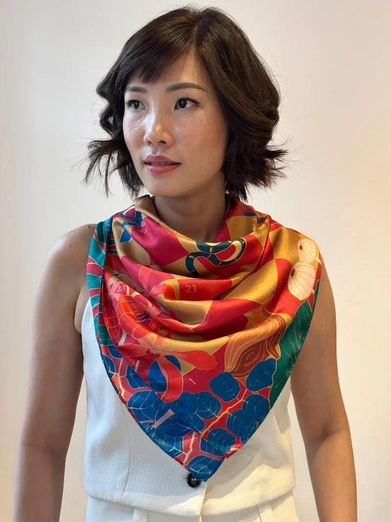 BINARY STYLE | Snake and Ladder Silk Scarf - Image 2
