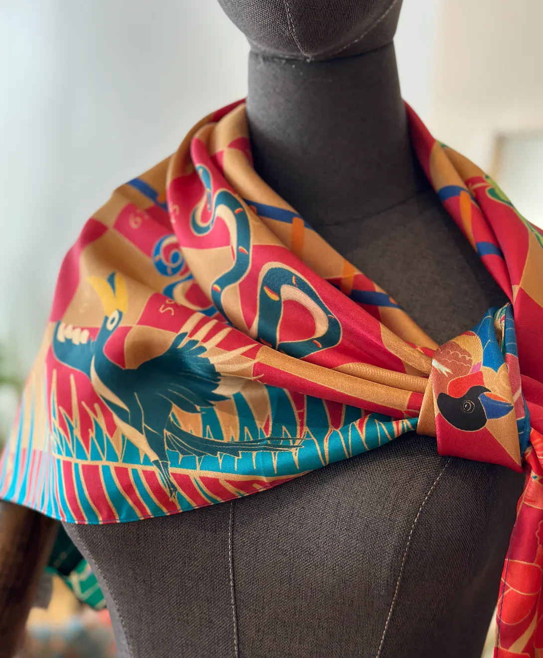 BINARY STYLE | Snake and Ladder Silk Scarf - Image 3