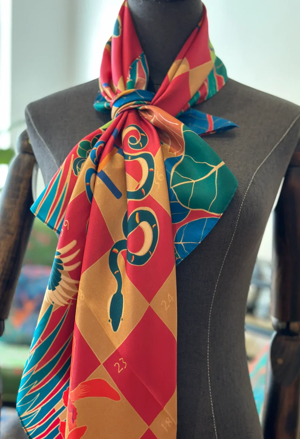 BINARY STYLE | Snake and Ladder Silk Scarf - Image 4