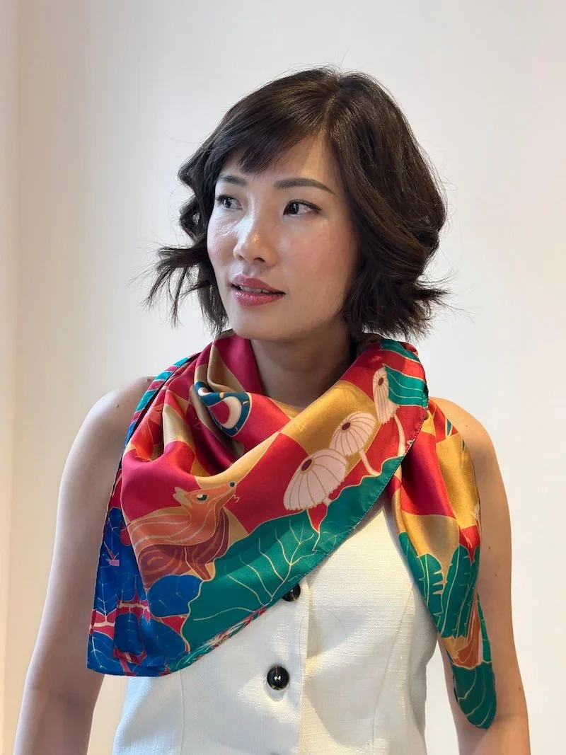 BINARY STYLE | Snake and Ladder Silk Scarf - Image 7